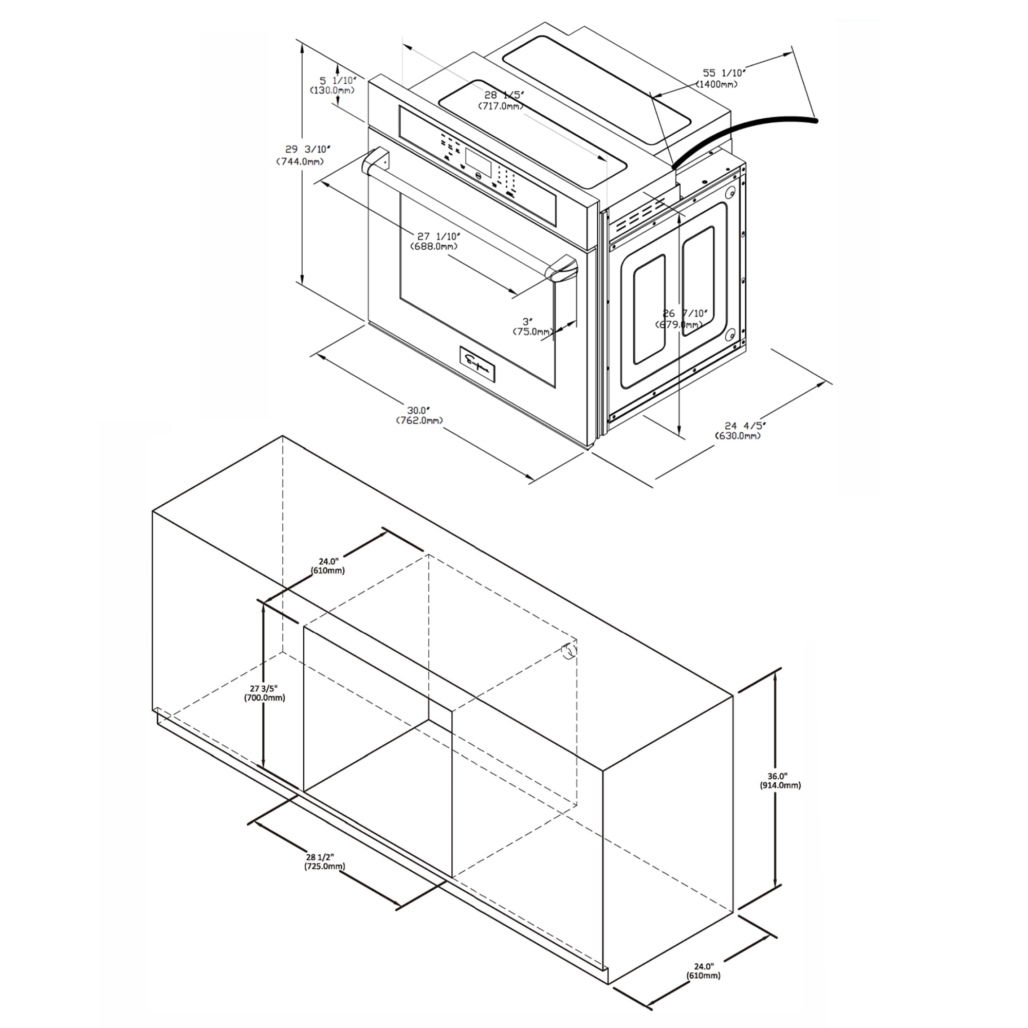 Empava EPA-WO03-30 Swall-Elec-Oven - View #4