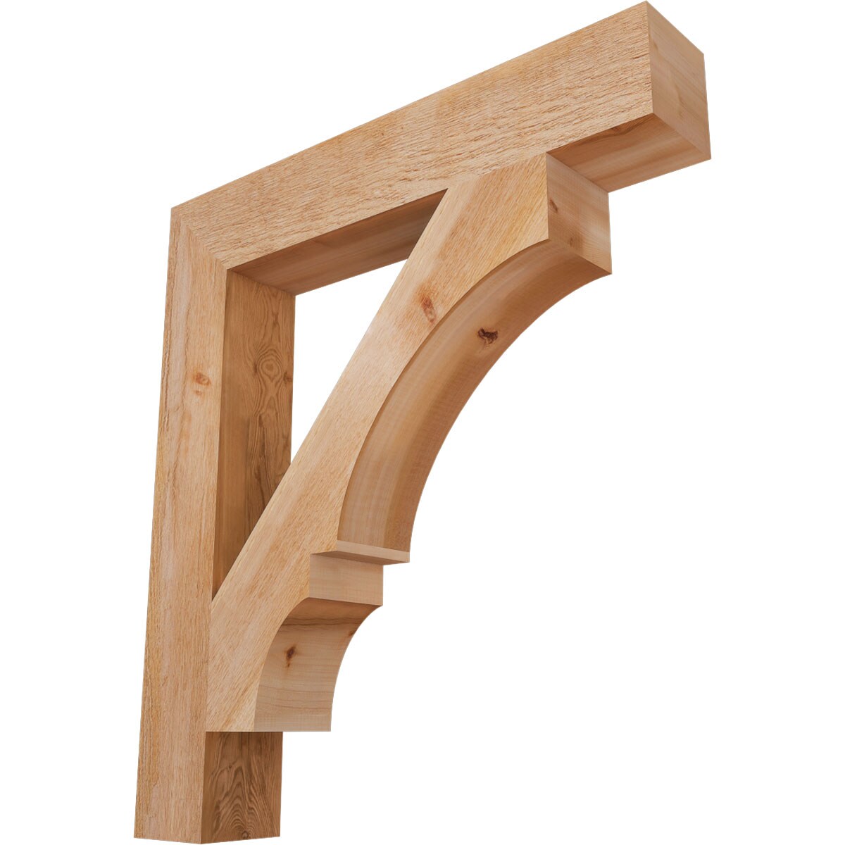 Ekena Millwork BKT06X36X40BOA05RWR Balboa block rough sawn 6-in x 36-in x 40-in Western red cedar Brown Wood Standard bracket