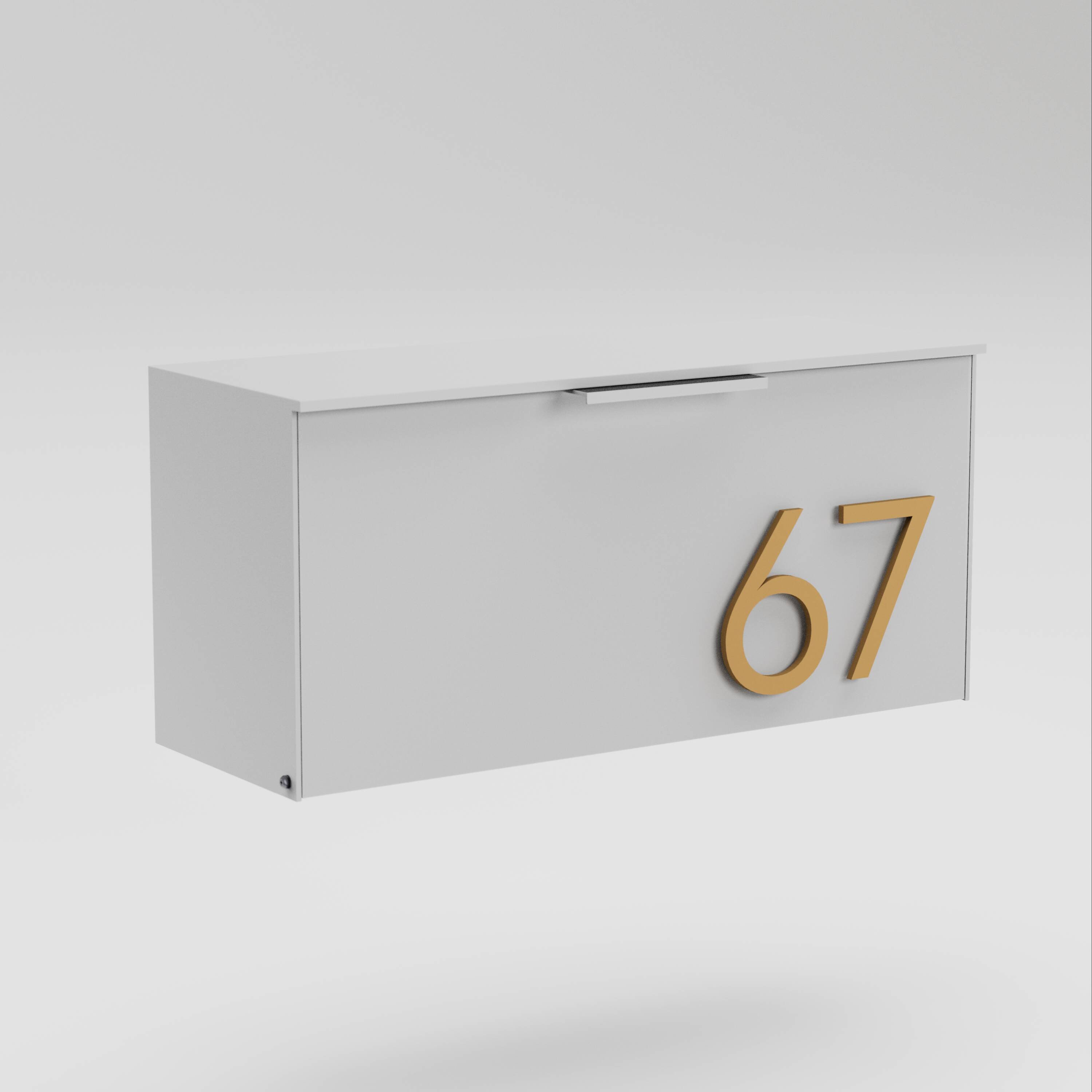 Post & Porch SHORTSTACK-WHITE mailboxes - View #2