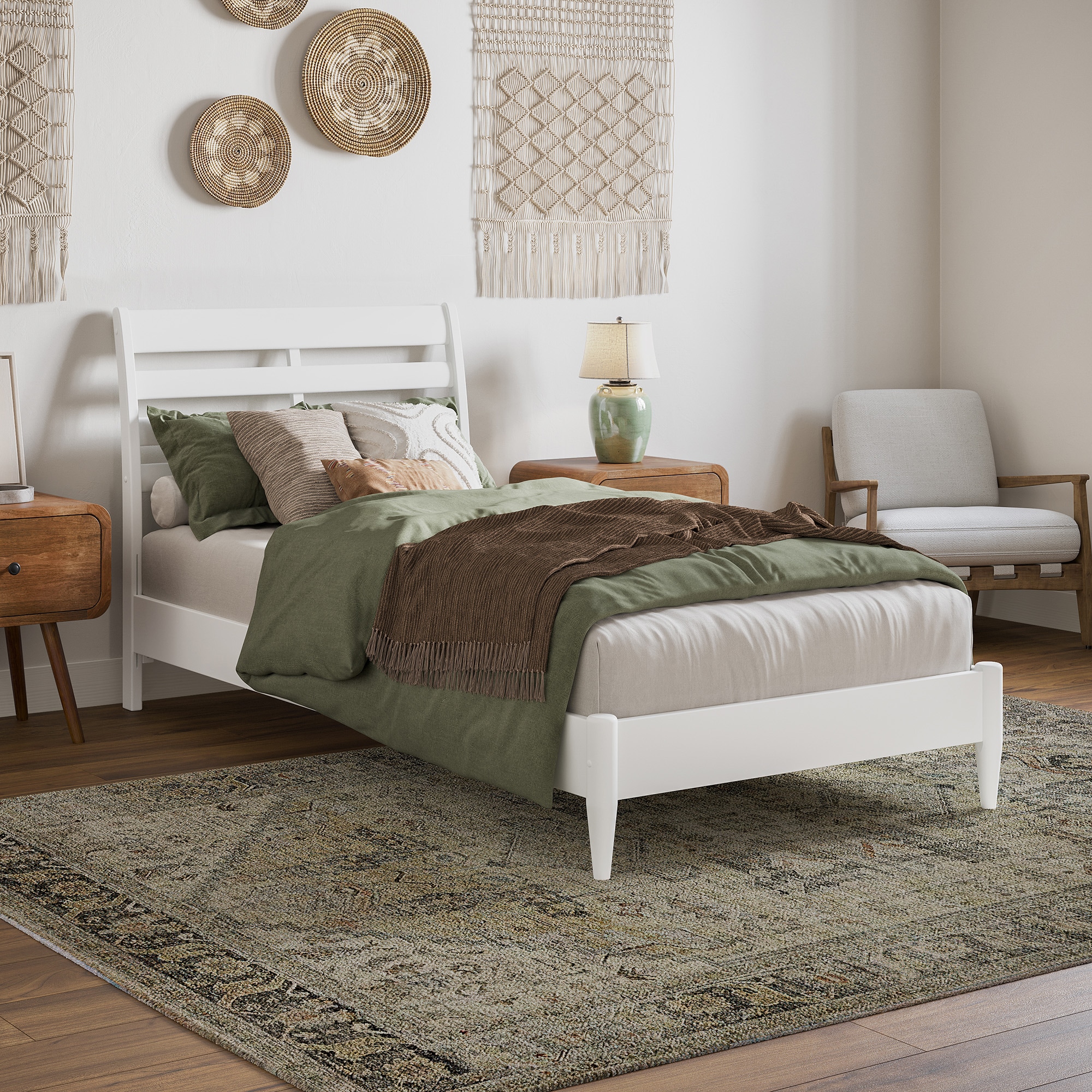 AFI AR9778012 Savannah White Twin extra long Wood Low-profile Bed