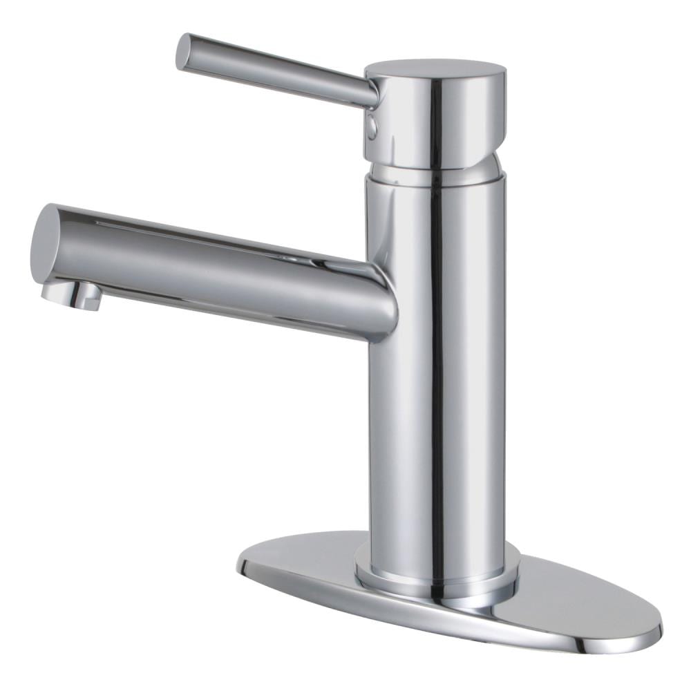 Kingston Brass Concord Polished Chrome 4 In Centerset 1 Handle Bathroom Sink Faucet With Drain 3788