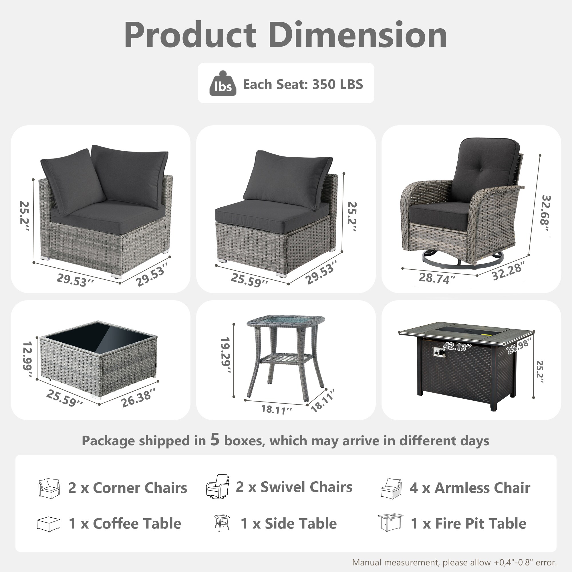 weaxty HMBCFP03YZGNCHOP1011 Patio-Conversation-Sets - View #8