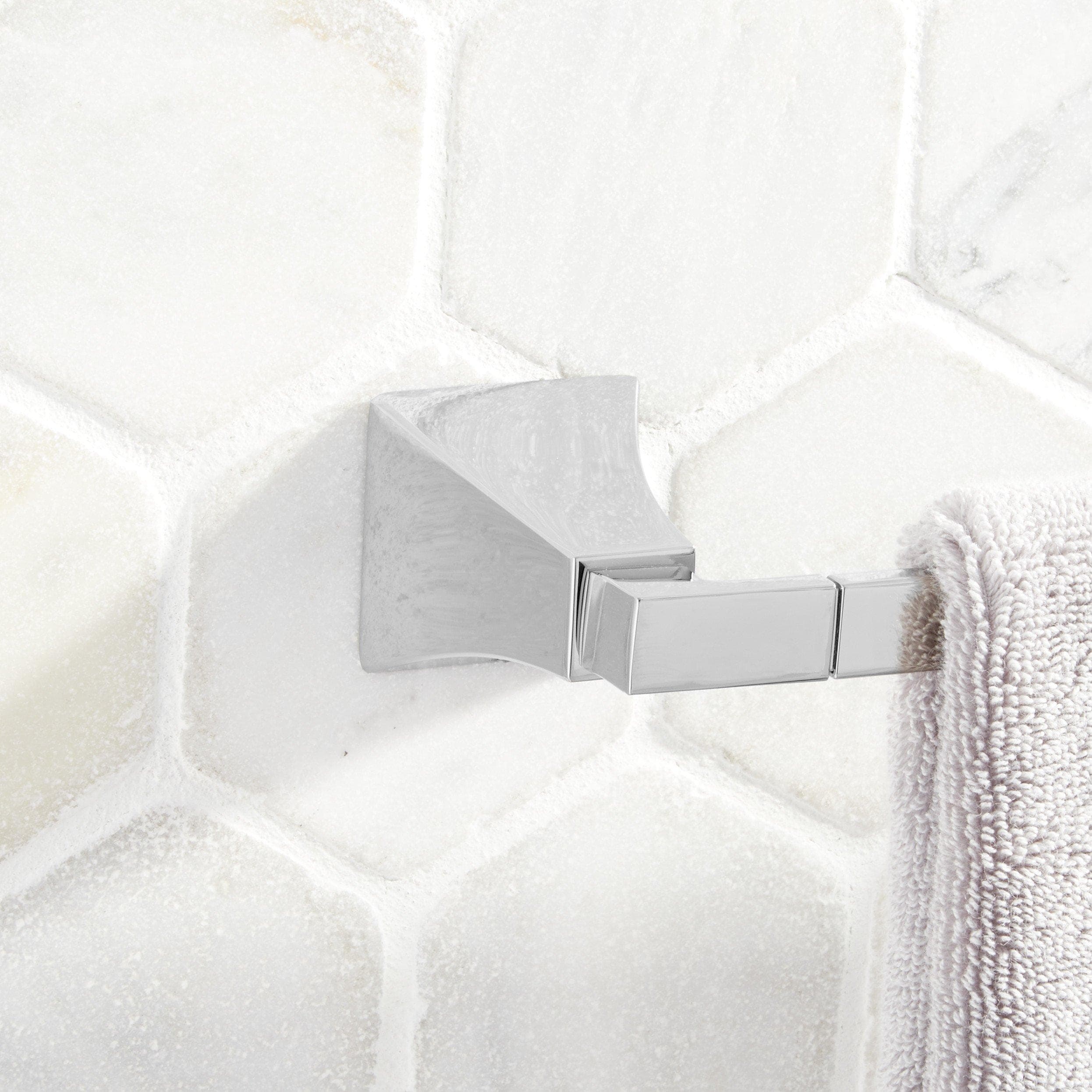 Signature Hardware 446946 24-in Chrome Wall mount Single Towel Bar