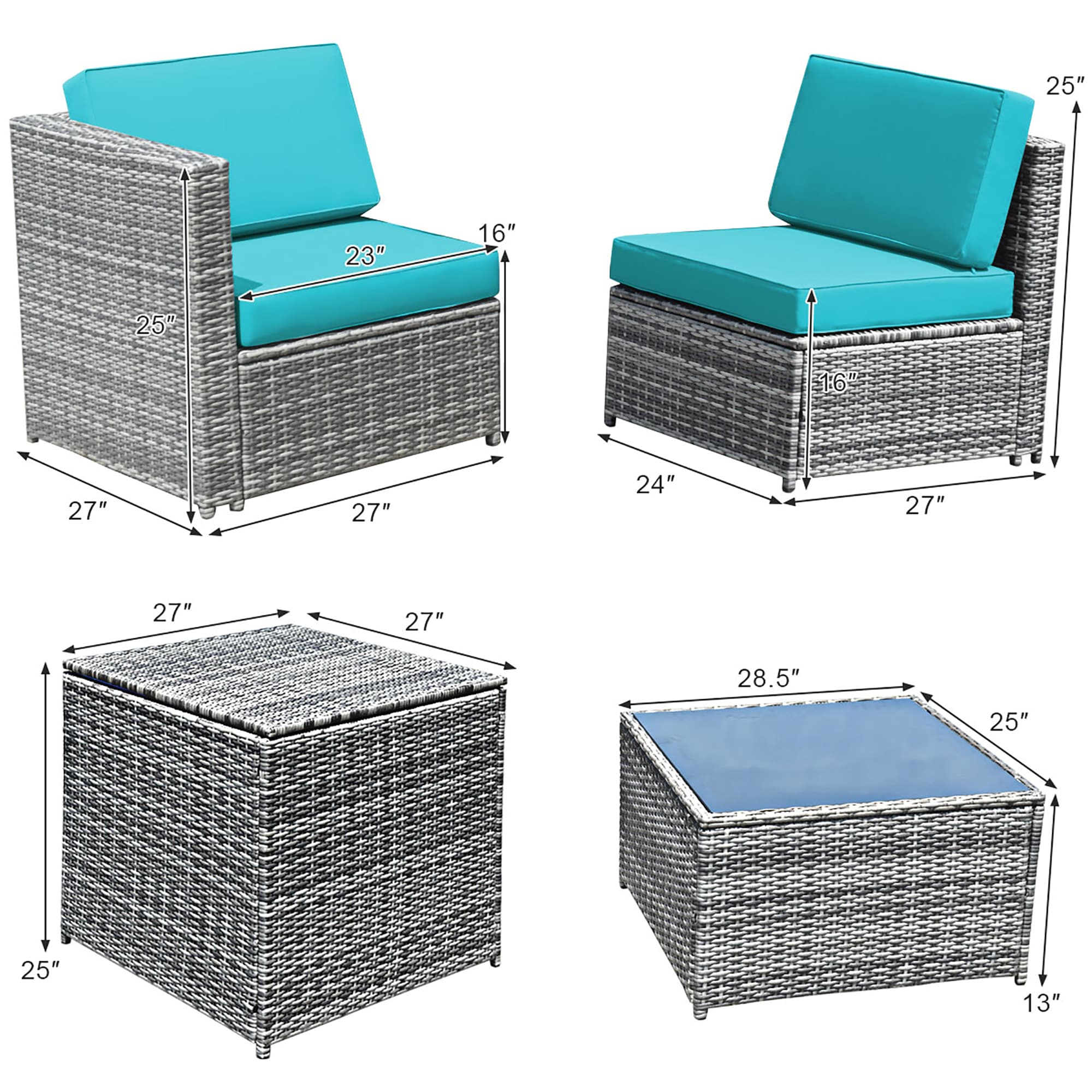 Costway LWS00153 Patio-Conversation-Sets - View #2