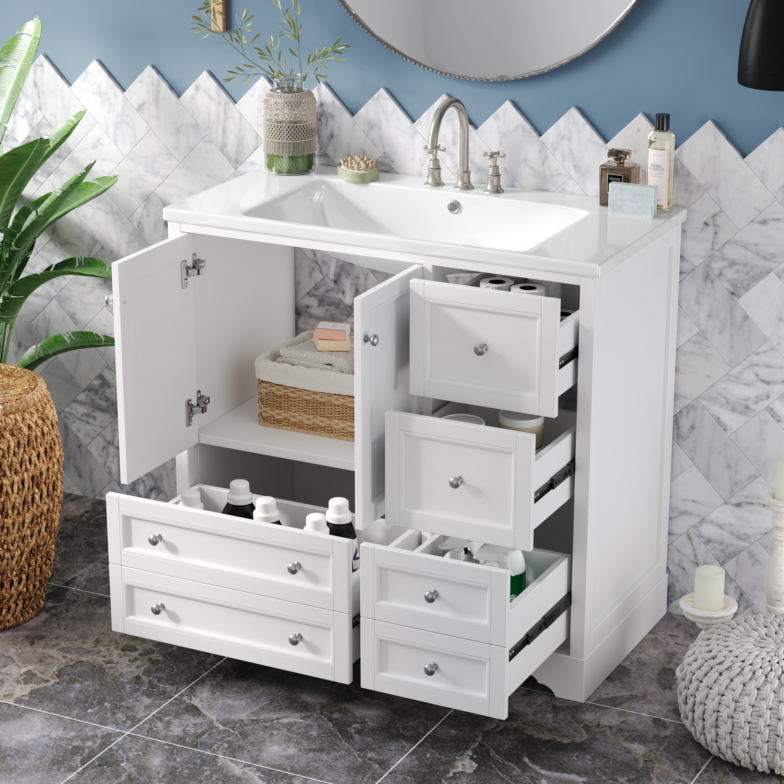 LOVMOR SF-L-N710S136005K Bath-Vanity-Combo - View #3