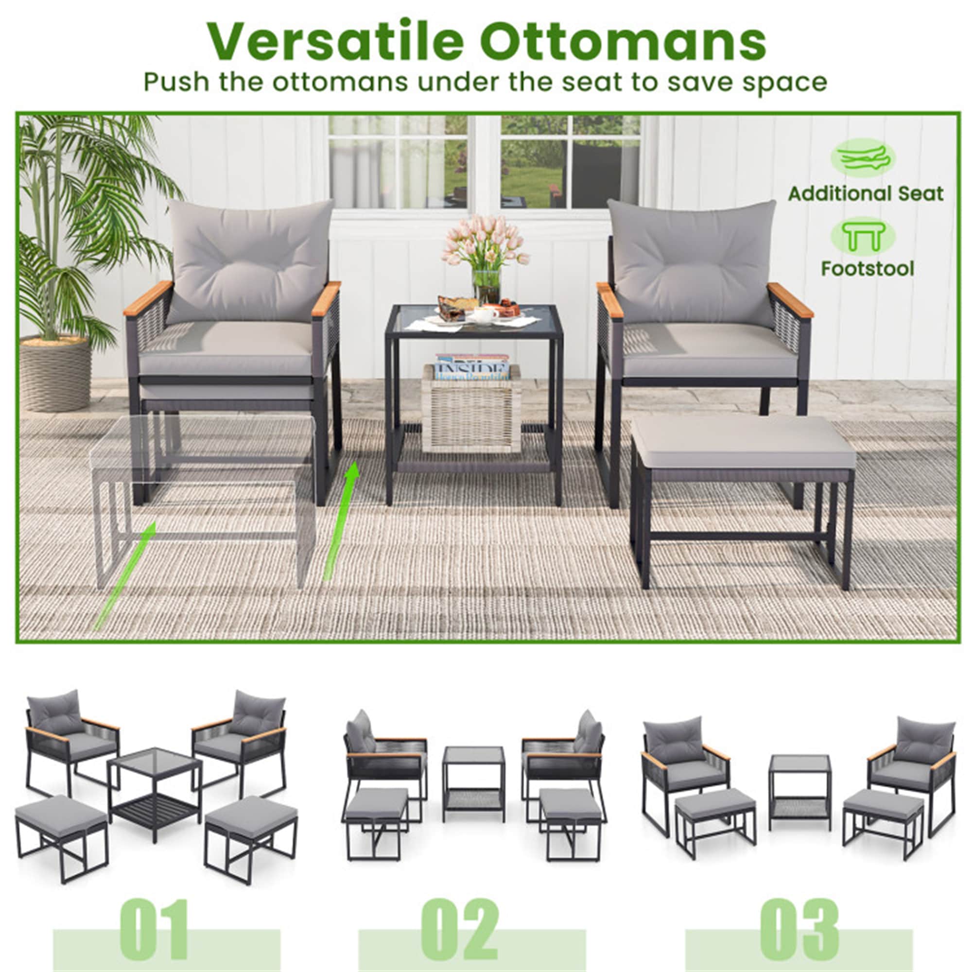 BABOOM BOM-0354GR-CO Patio-Conversation-Sets - View #10