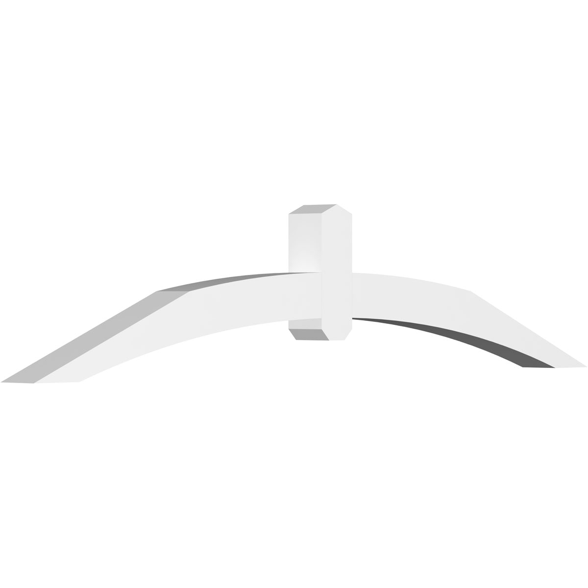 Ekena Millwork GBP072X15X0404ARC00 Archdale White PVC Gable bracket