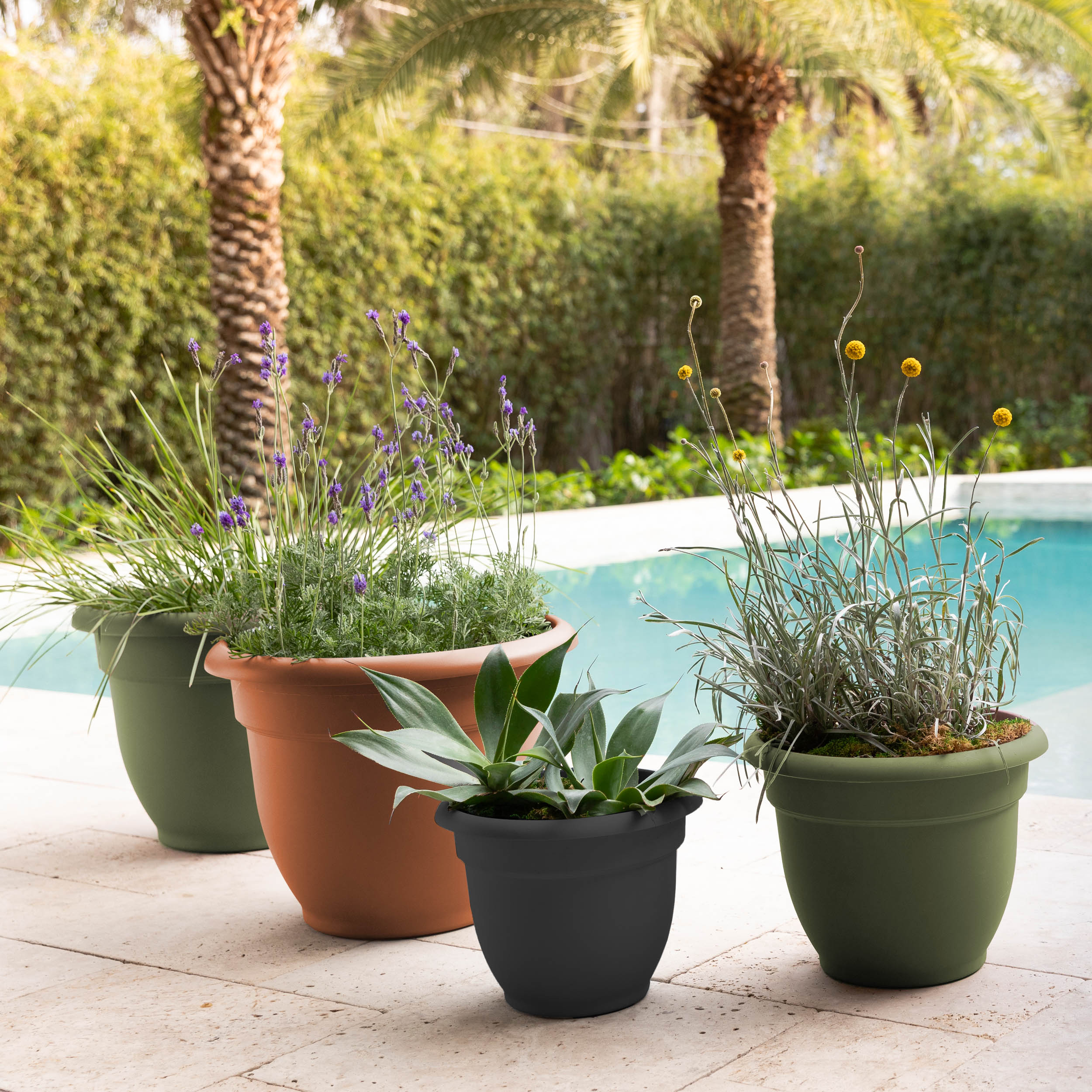 Ariana 20" Terra Cotta Resin Self-Watering Planter