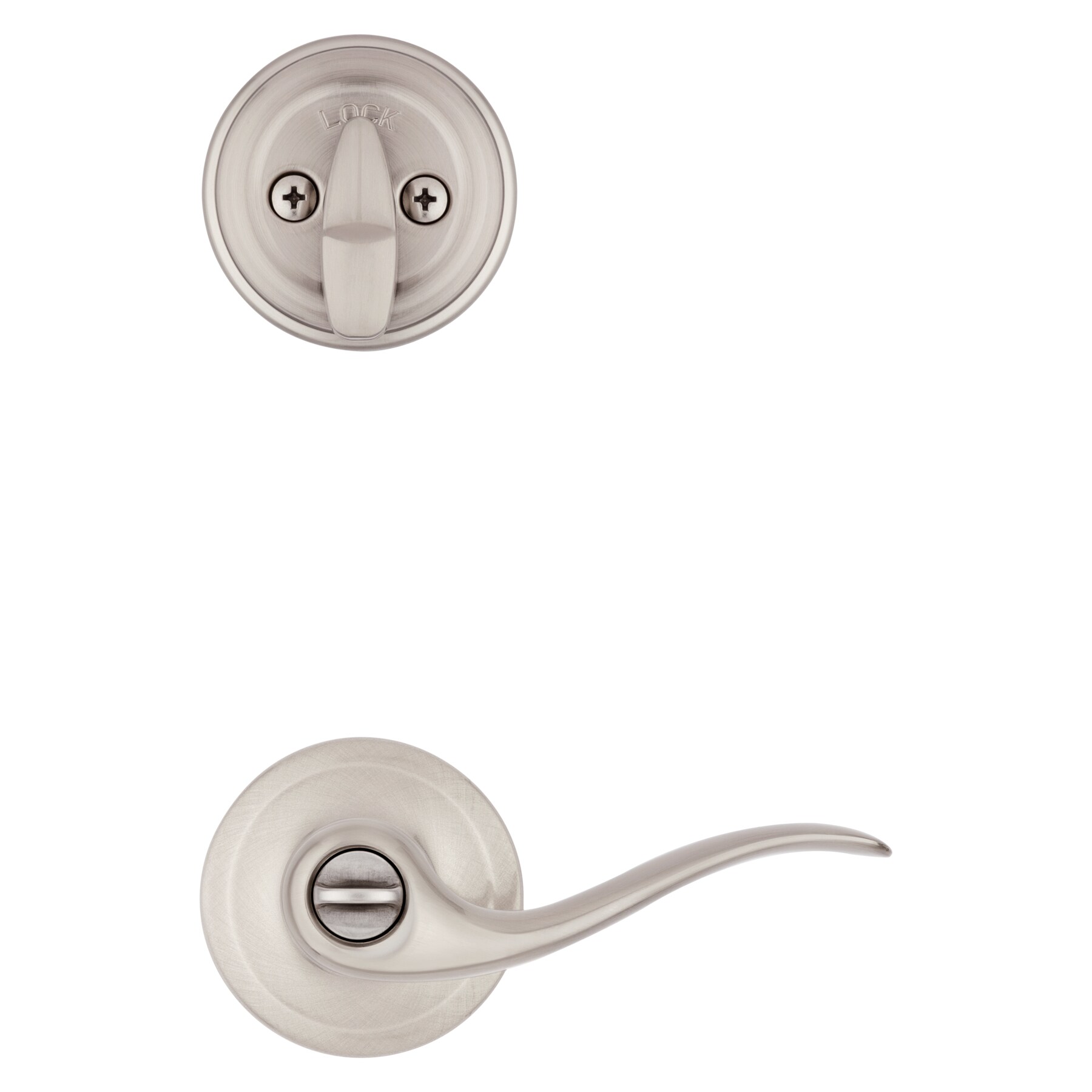 Satin Nickel Keyed Entry Lever and Deadbolt Combo Pack