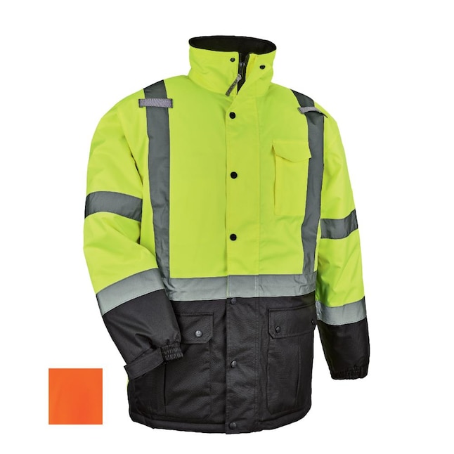 GloWear Adult Unisex Lime Hooded Insulated Parka (5Xl) in the Work ...