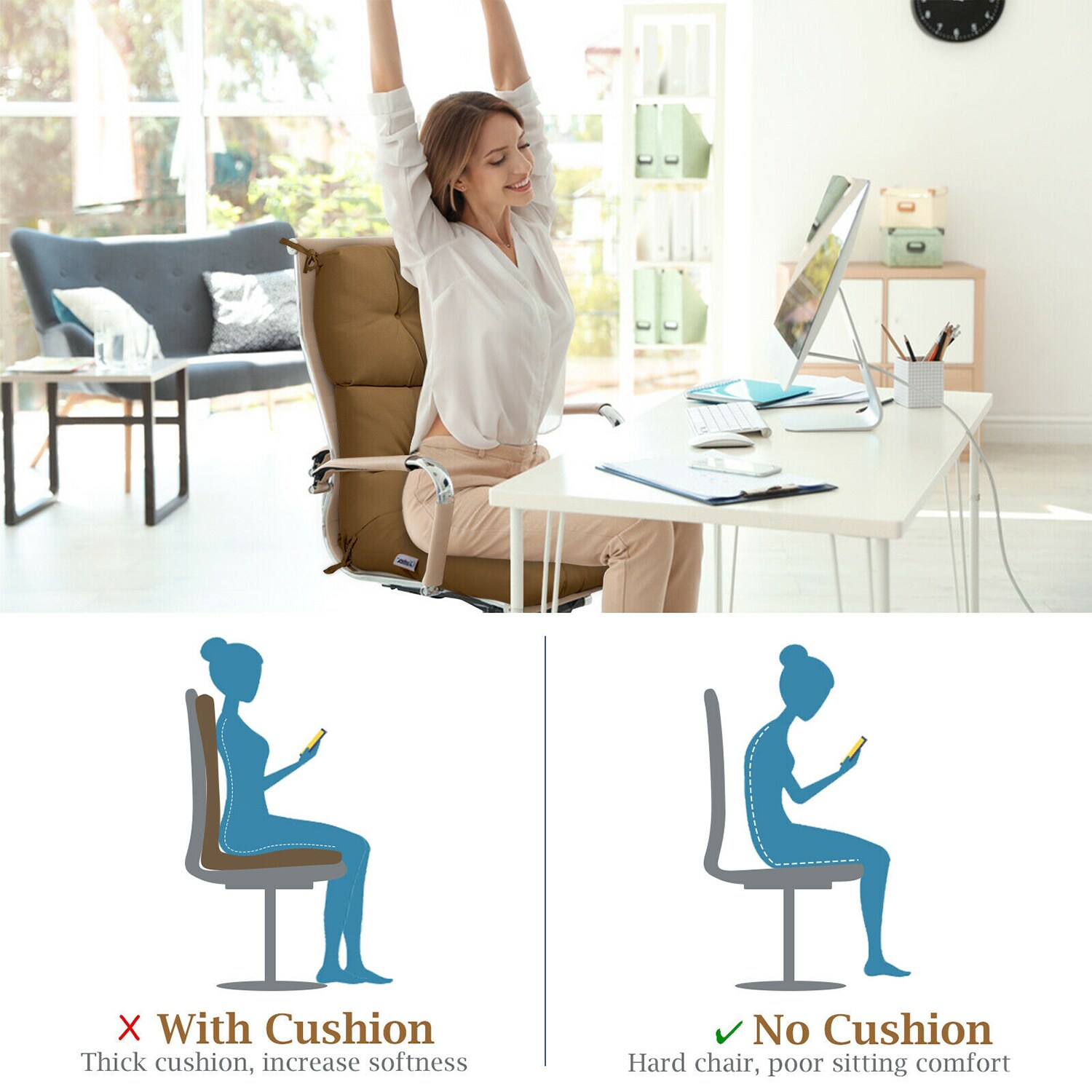WELLFOR OUG67216CF Patio-Furniture-Cushions - View #3