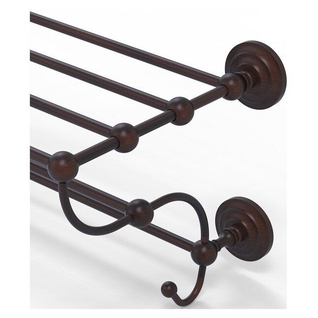 Allied Brass Prestige Que New Collection 36-in Train Rack Towel Shelf in Antique Bronze Allied Brass Prestige Que New Collection 36-in Train Rack Towel Shelf in Antique Bronze