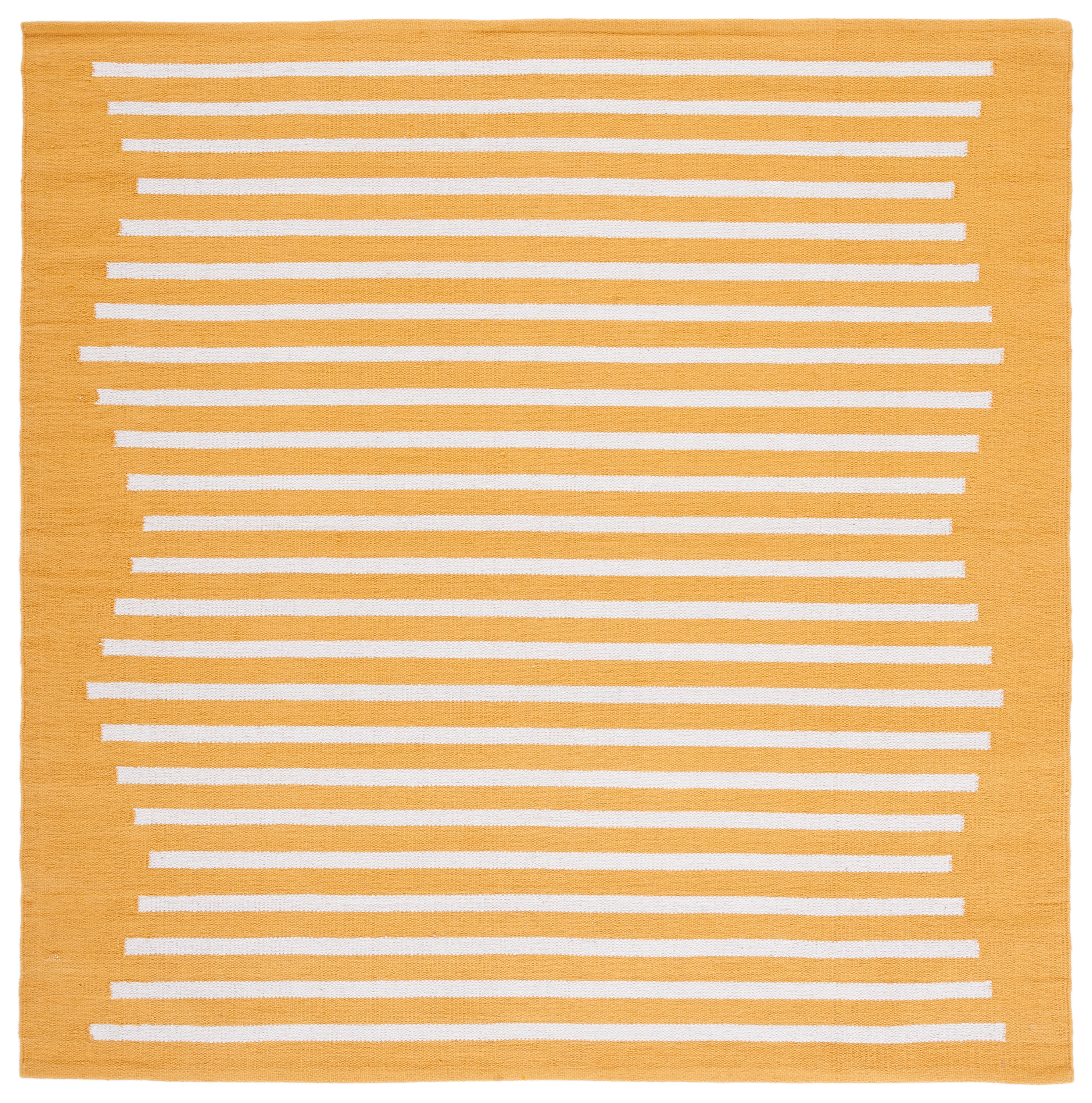 Safavieh MTK313D-6SQ Montauk Nicoletta 6 x 6 (ft) Cotton Gold/Ivory Square Indoor Abstract Bohemian/Eclectic Area rug