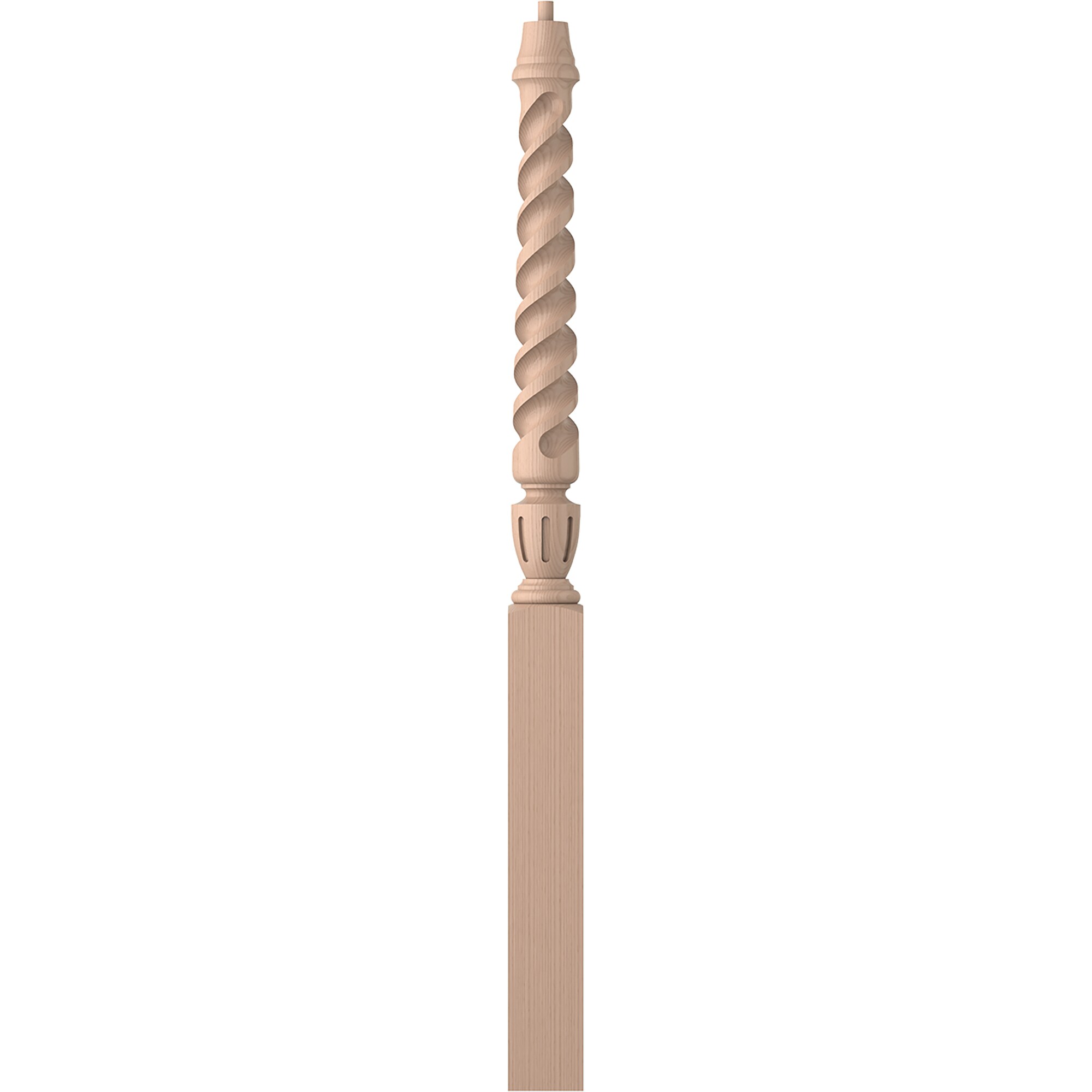 L.J. Smith Stair Systems LJT-3014-M Regent 3.5-in x 50-in Unfinished Maple Starting Stair Newel Post