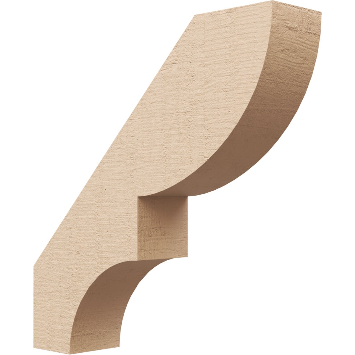 Ekena Millwork BRCUR03X14X14RIDRCPR 3-in x 14-in x 14-in Primed Urethane Ridgewood Rough Cedar TimberThane Knee Brace