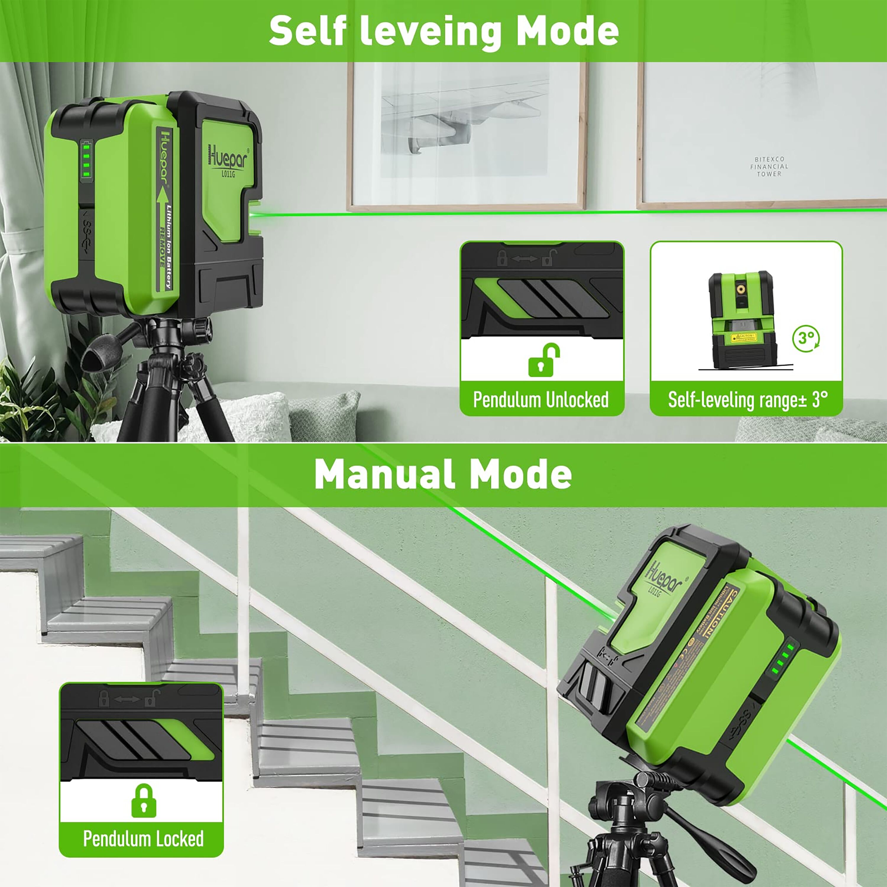 Huepar L011G Laser-Level - View #3