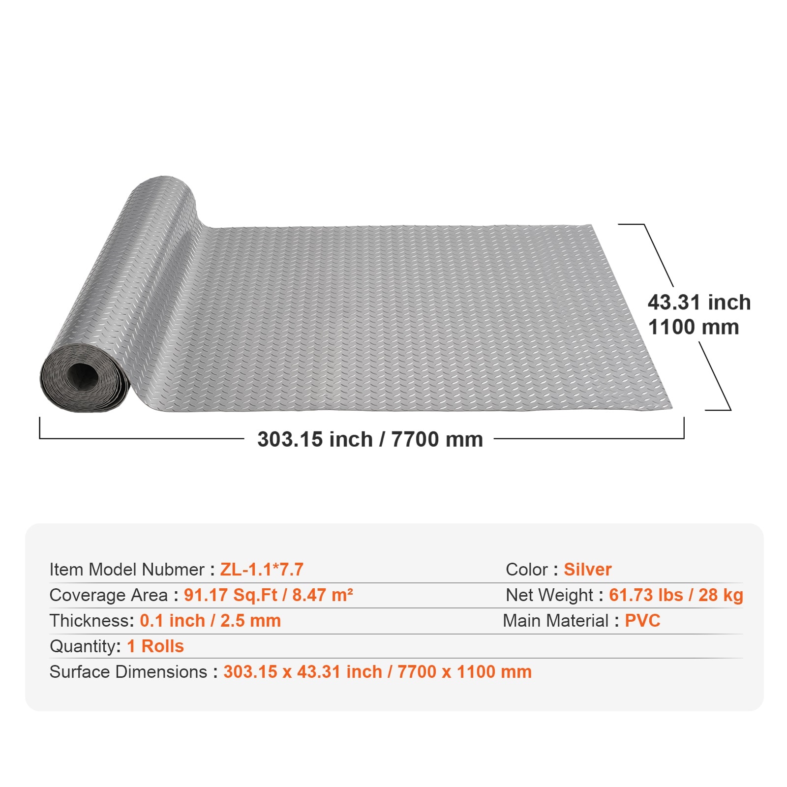 SVOPES SVOPESPVCDB1J02245V0 Garage-Flooring-Rolls - View #8