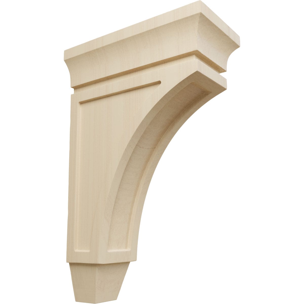 Ekena Millwork 4.5-in x 9-in x 14-in Unfinished Rubberwood Wood Paintable/Stainable Corbel #CORW05X09X14LURW