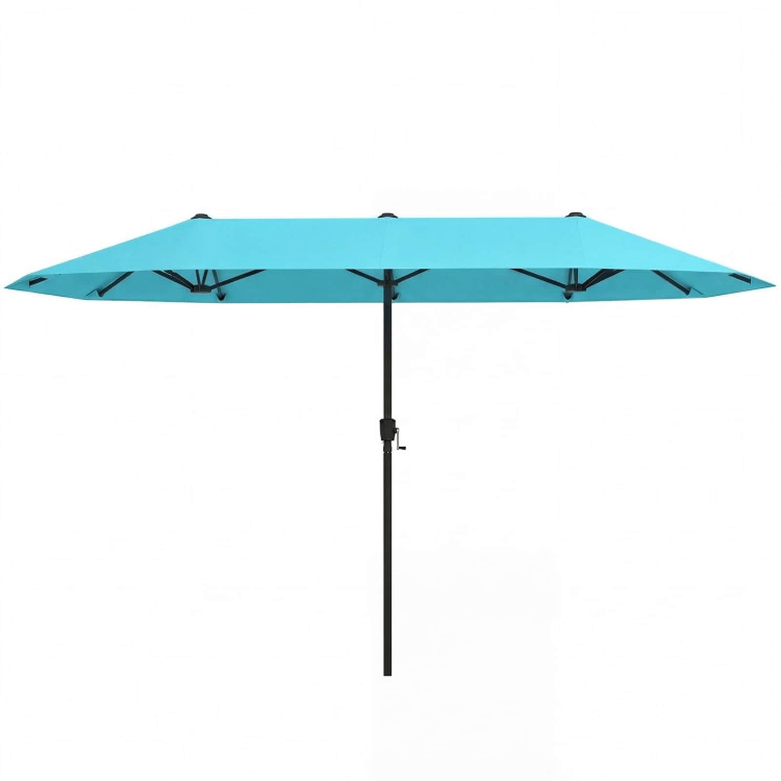 SUGIFT - 13-ft Large Double-Sided Patio Umbrella Base NOT Included Crank Handle Market Table Umbr...