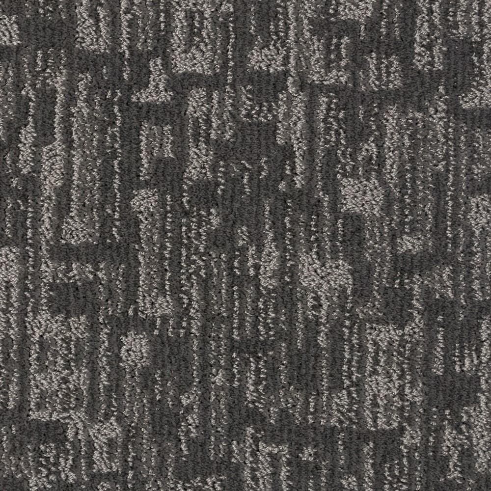 STAINMASTER LU760-9513E (Sample) Flirting Enchanted Night Gray 49-oz sq yard Solution-dyed polyester Pattern Indoor Carpet
