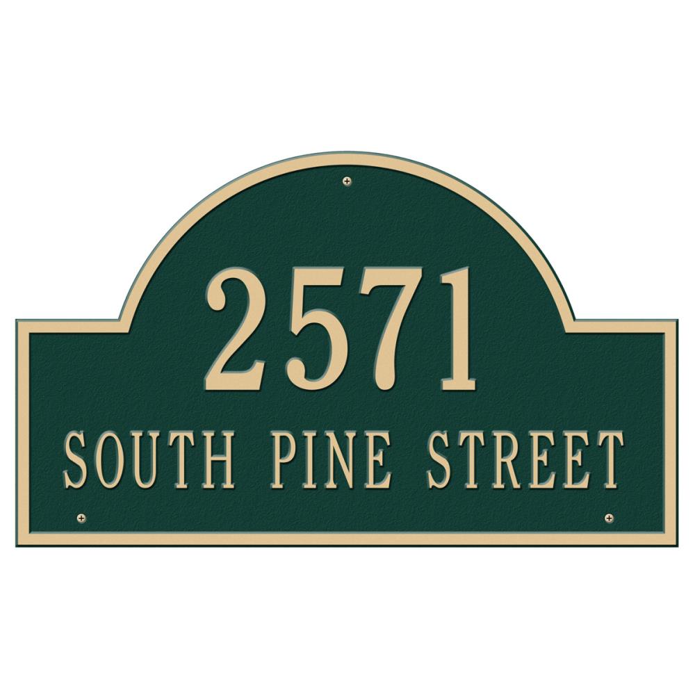 Whitehall 24-in H x 24-in W Green/Gold Aluminum Address Plaque