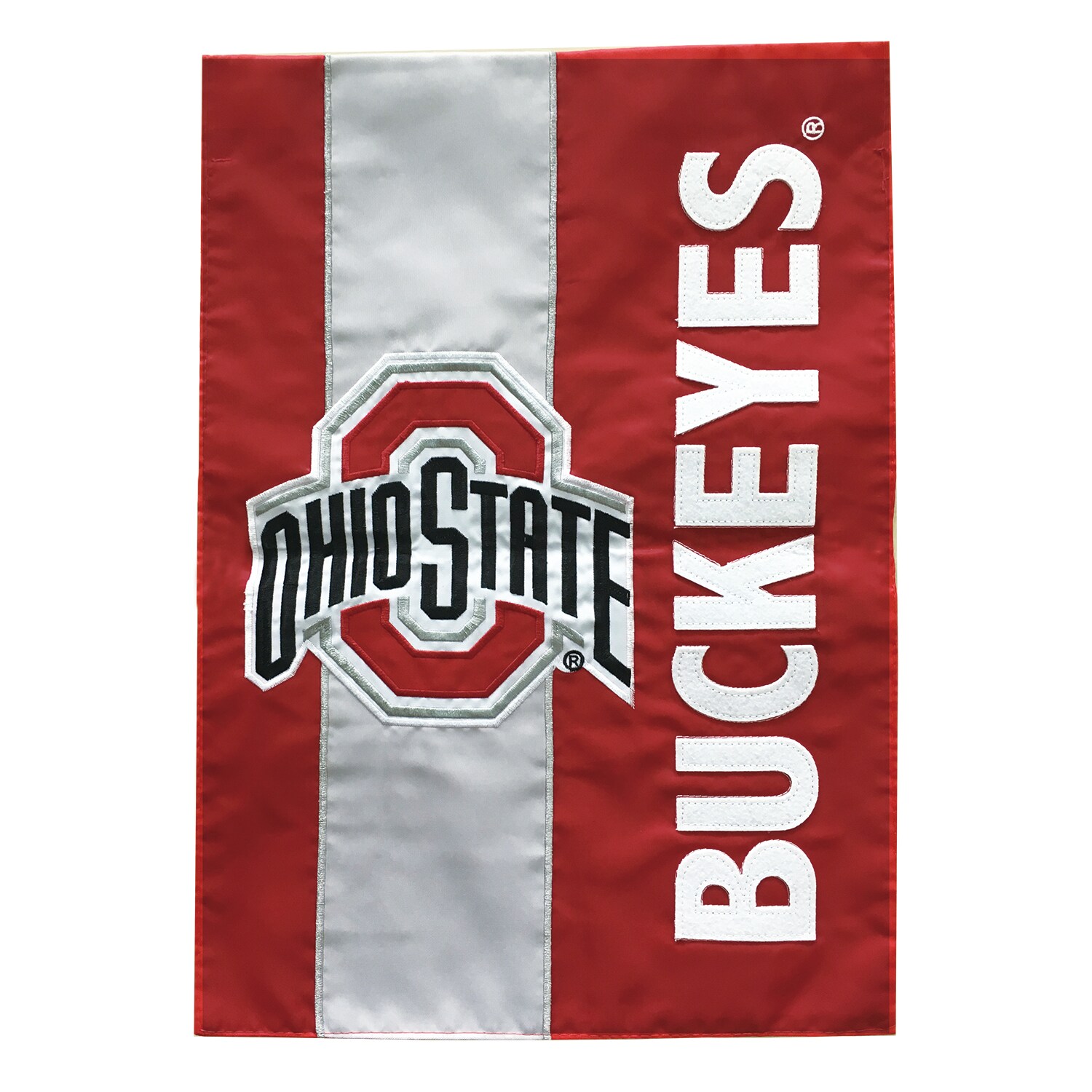 Ohio State Buckeyes O H I O Garden Flag Brand New 12.5 x 18 Double Sided 
