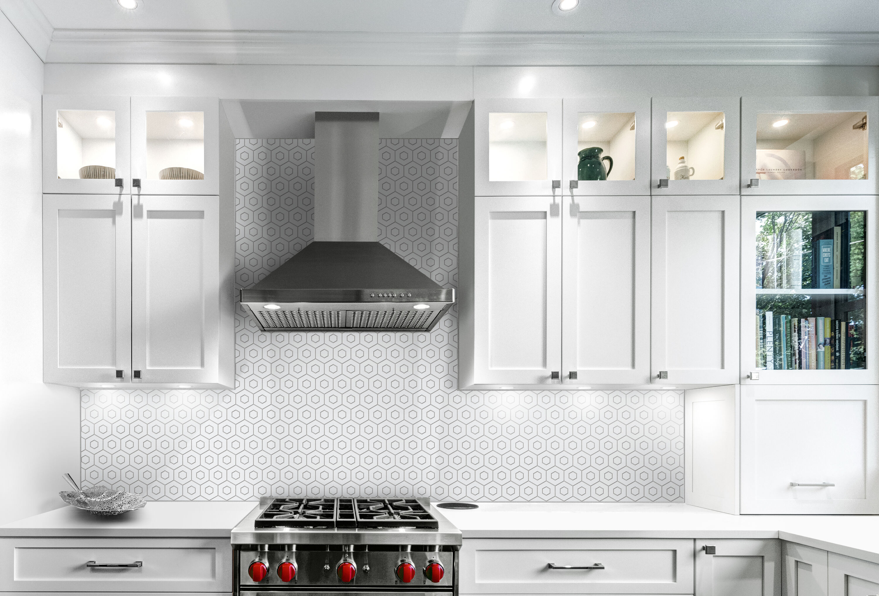 Satori Hudson Brilliant White 12-in x 12-in Matte Porcelain Hexagon Mosaic Floor and Wall Tile (0.94-sq. ft/ Piece)