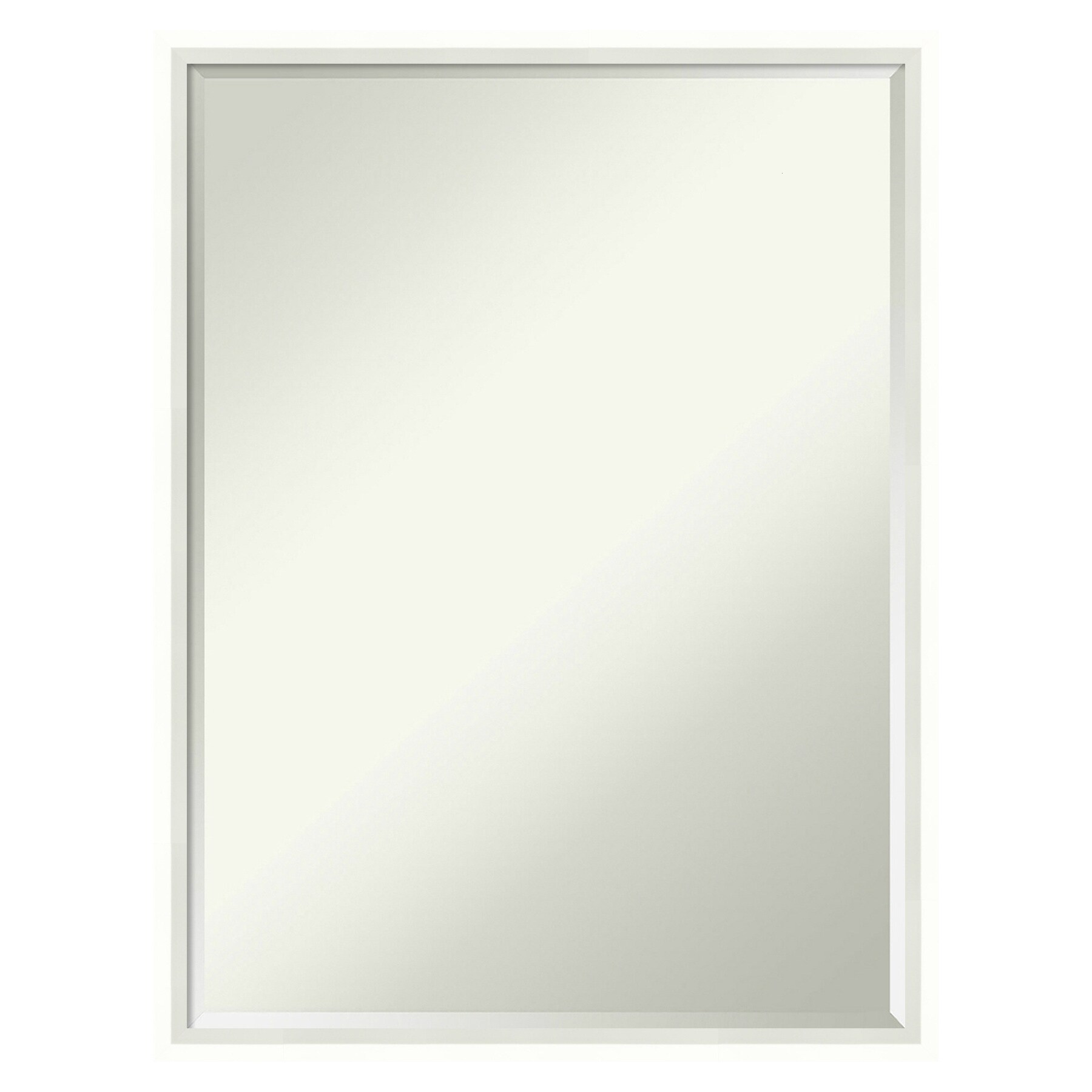 Amanti Art A17007235971 Lucie White Frame 19.25-Inches W x 25.25-Inches H Rectangle Lucie White Framed Vanity Mirror