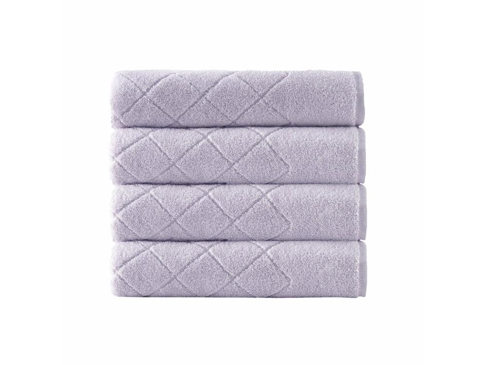 Sapphire Resort 6-Piece White Cotton Plush Bath Towel Set (Odessa Jaquard  Oval Panes) in the Bathroom Towels department at