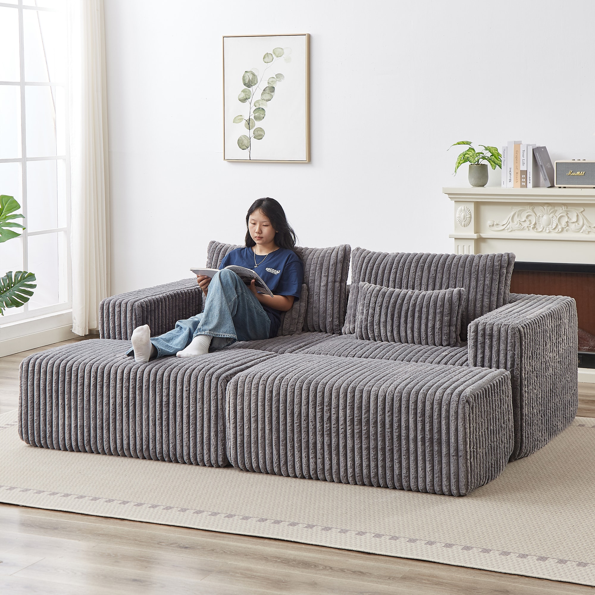 SINOFURN SYA020370GY Sofas-Loveseats - View #3