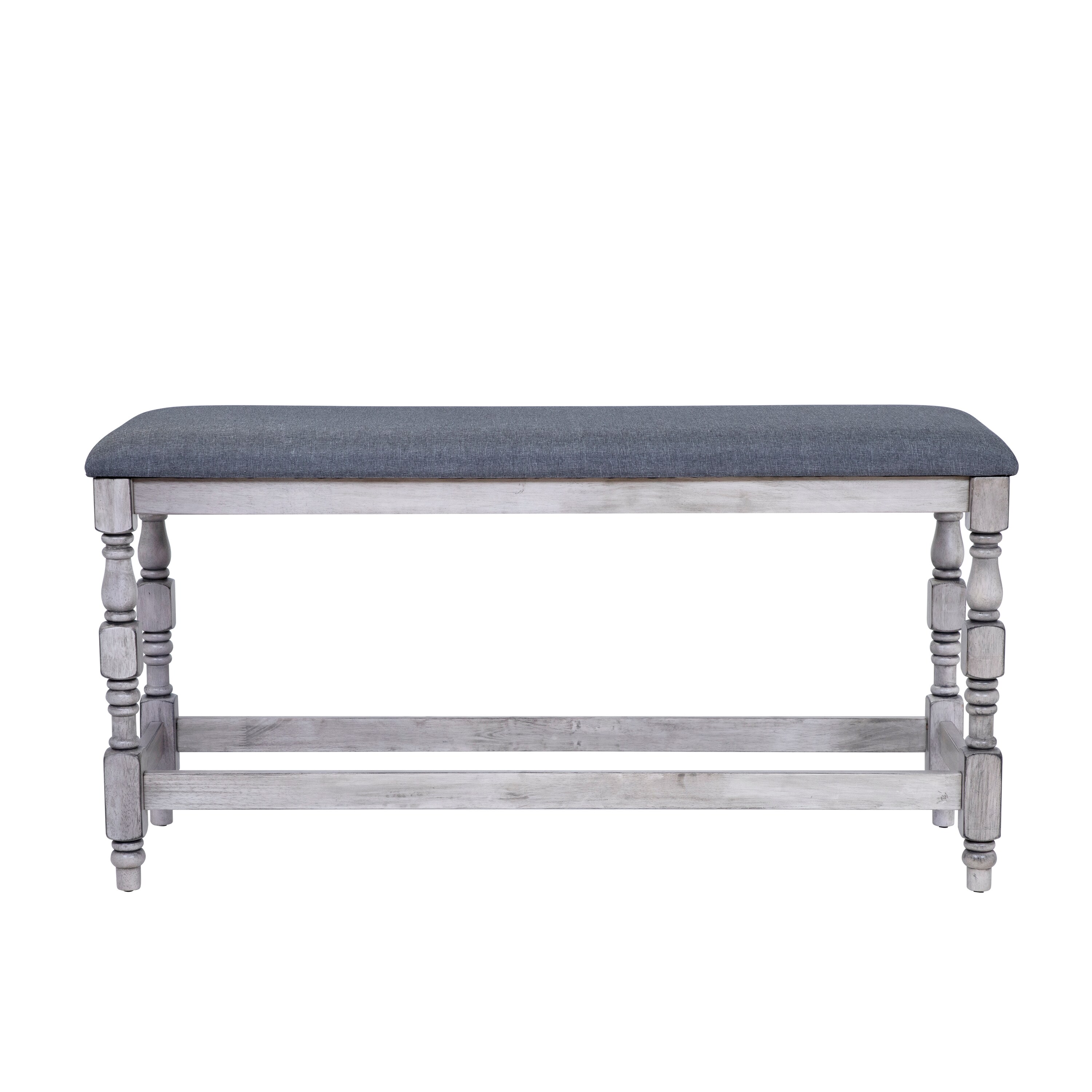 Furniture of America IDF-3979WH-PBN Dining-Benches - View #2
