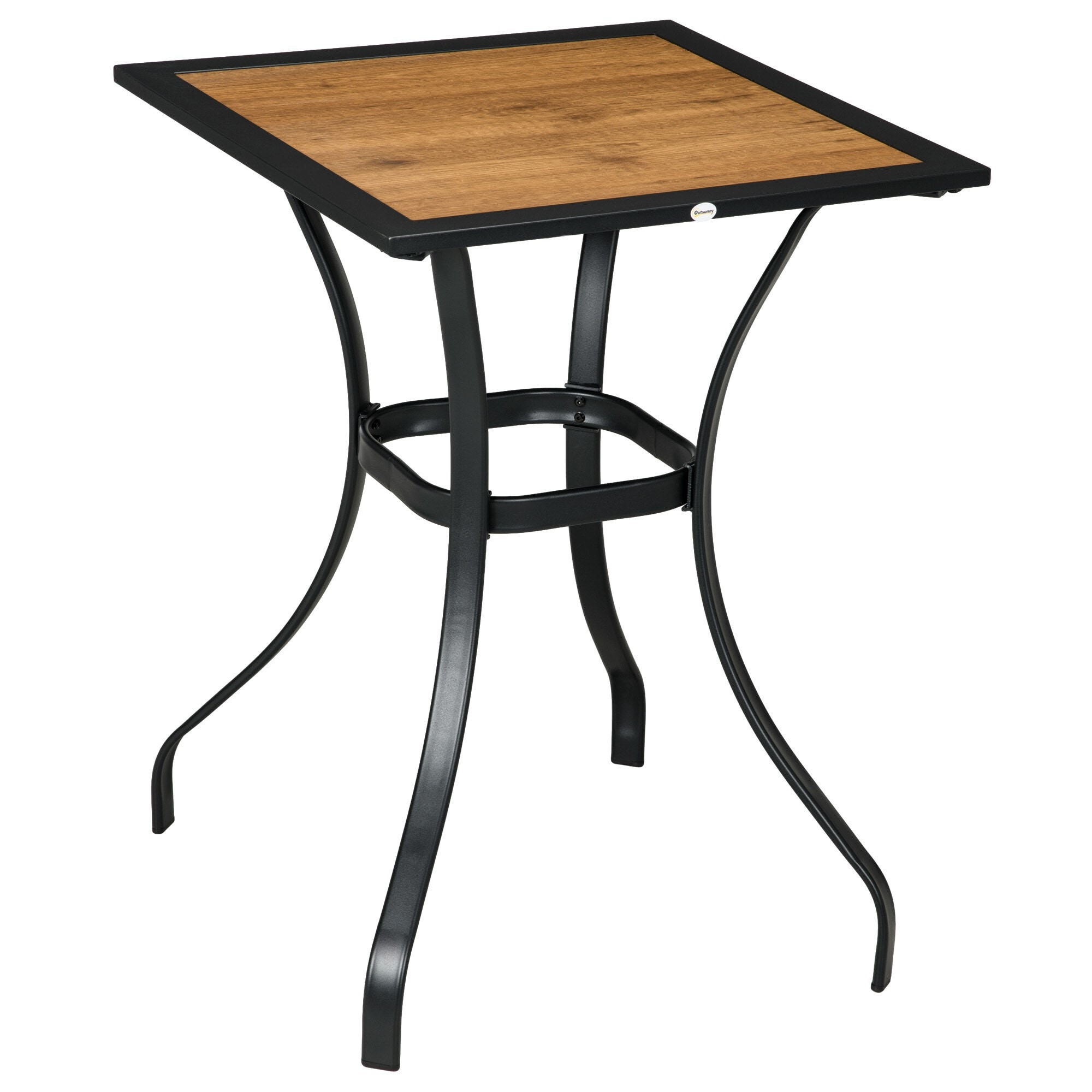 Miki Shinly AB-4476-237JJ Outdoor Patio Tables Square Outdoor Dining Table 28-in W x 28-in L