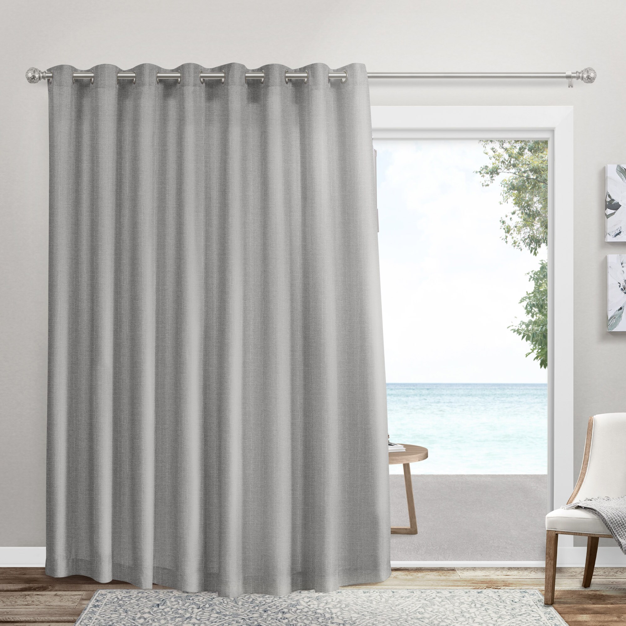 Exclusive Home YA013567DSEHE1 A432 96-Inches Dove grey Light filtering Grommet Single curtain panel