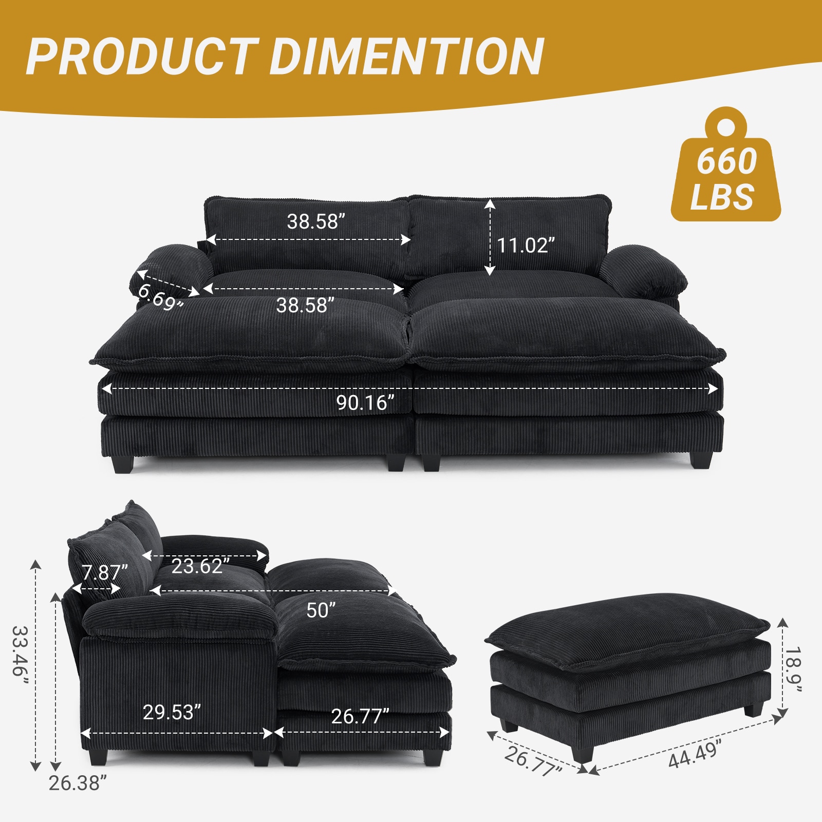 Outopee LO1G98000605+06+07 Sofas-Loveseats - View #4