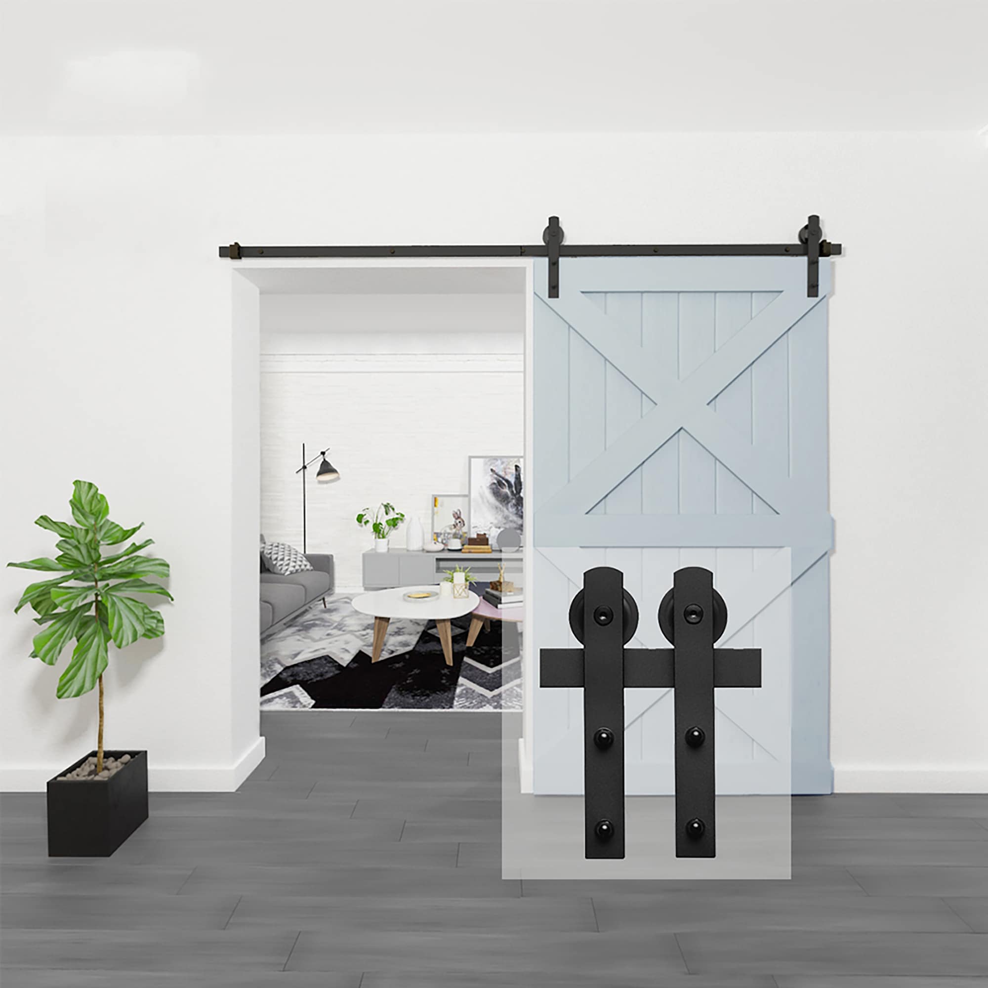 Clihome X0029GCZKR-LTC Barn-Door-Roller-Kits - View #4