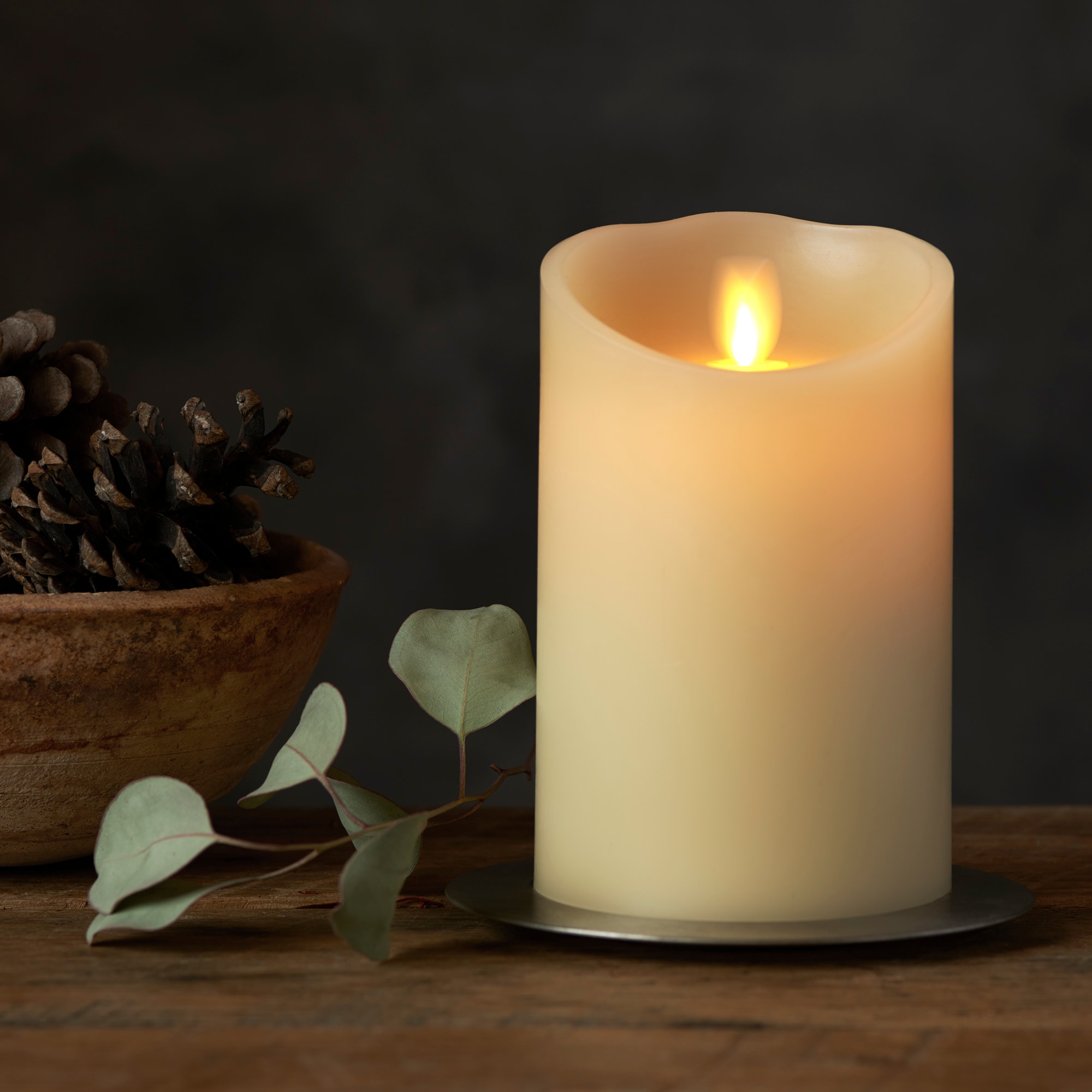 Luminara 1-Wick Vanilla Off-white Flameless Electric Candle at Lowes.com
