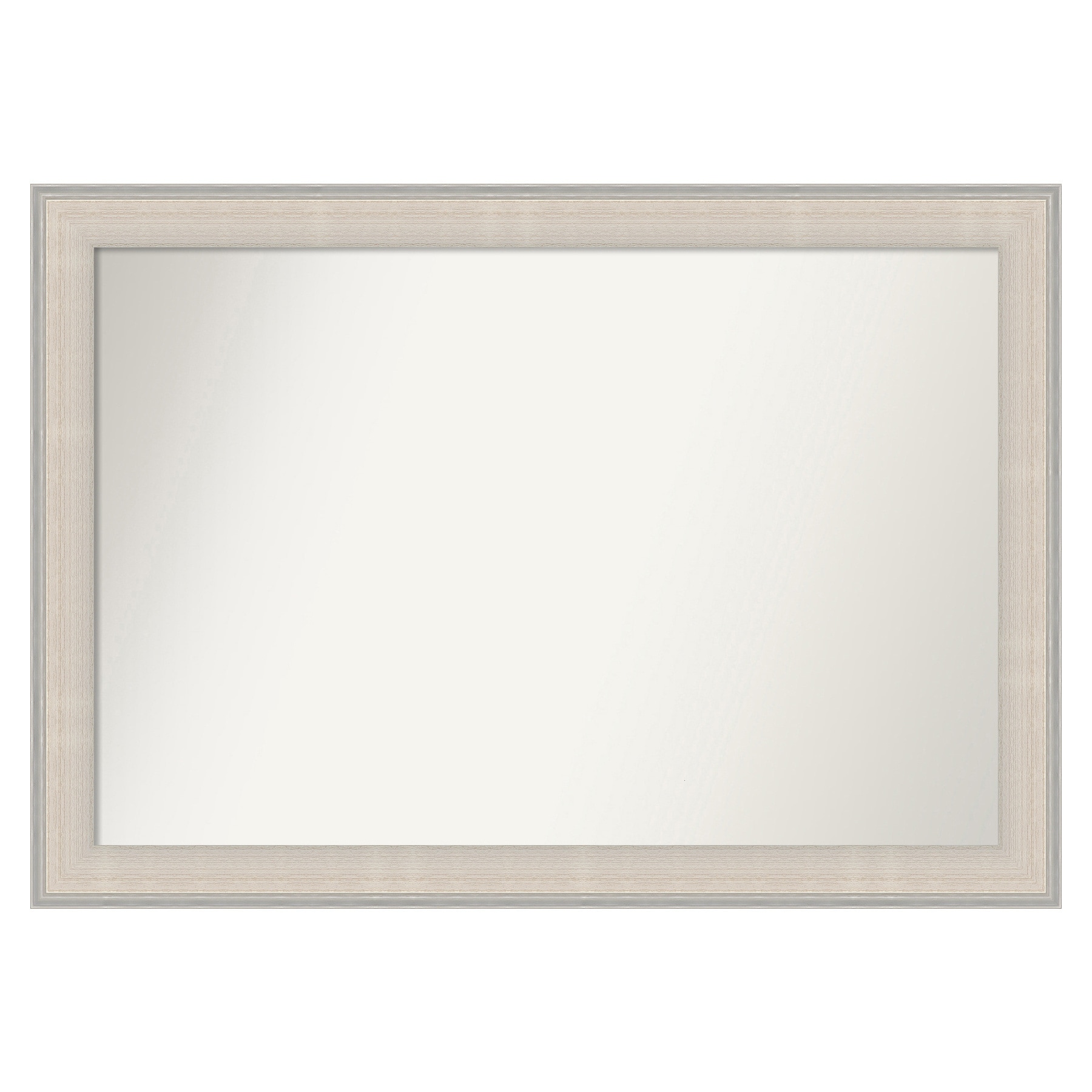 Cottage White Silver Framed Rectangular Bathroom Vanity Mirror