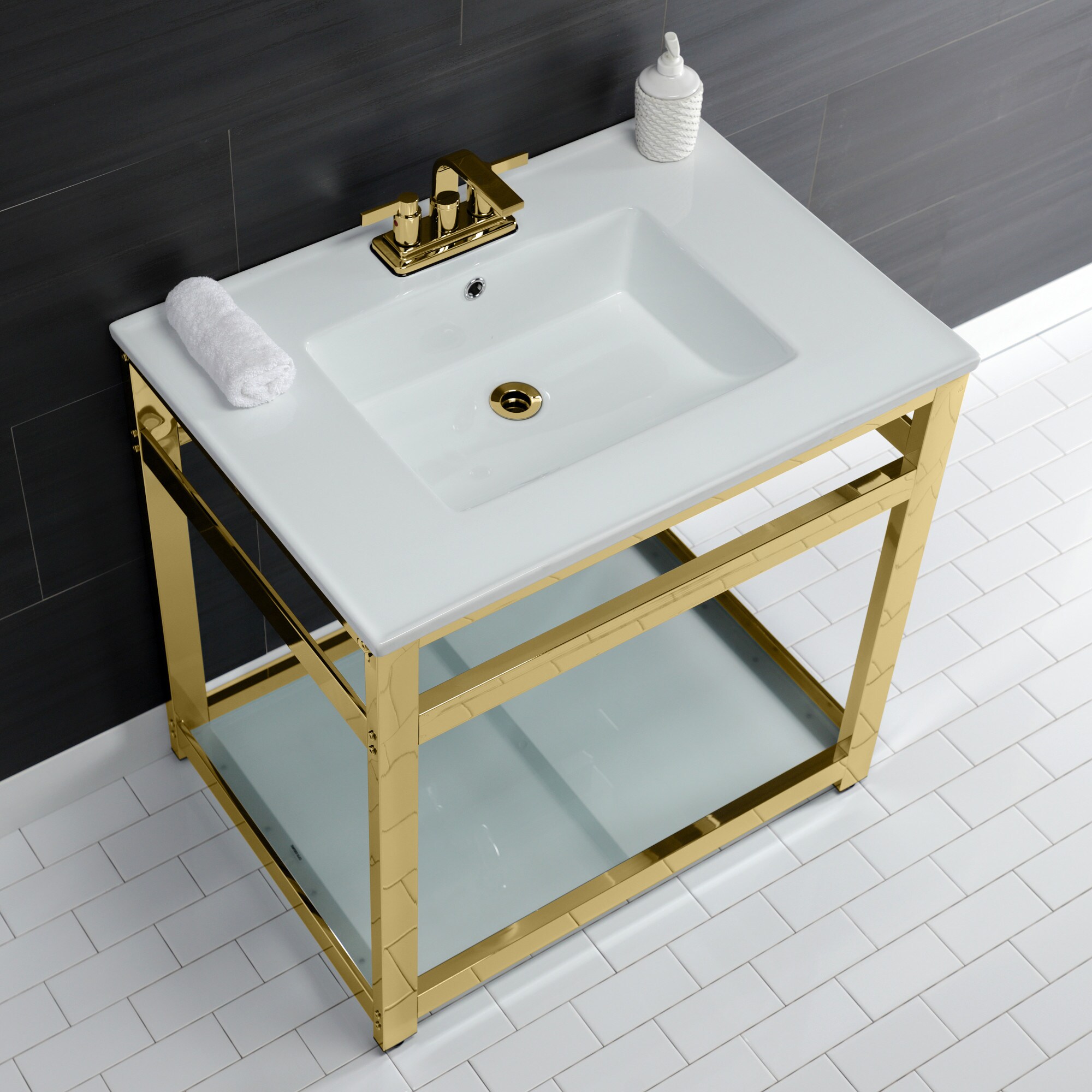 Kingston Brass WLVWP3122W4B2 Bath-Sink - View #8