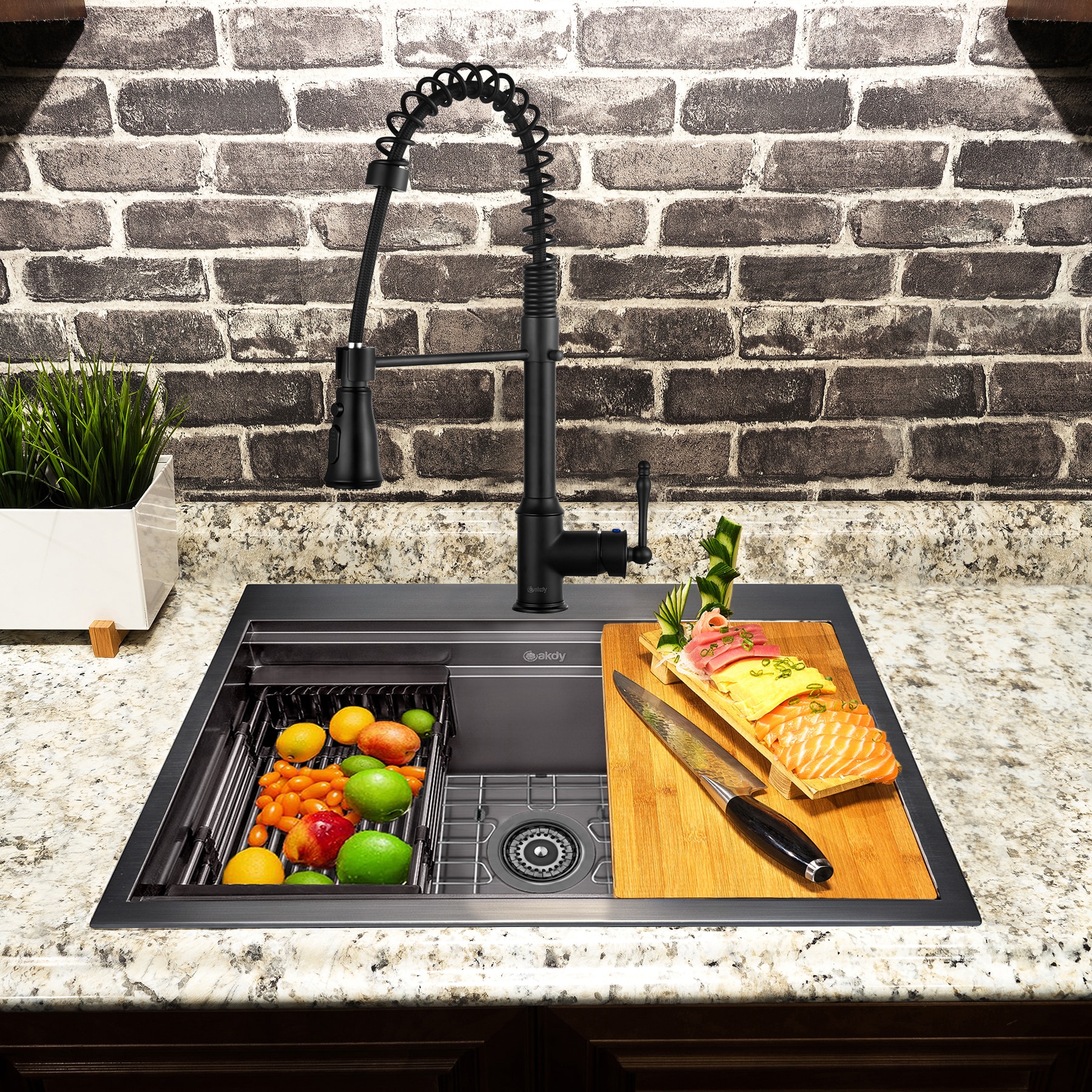 AKDY KS0504-KF12 Kitchen-Sinks - View #2