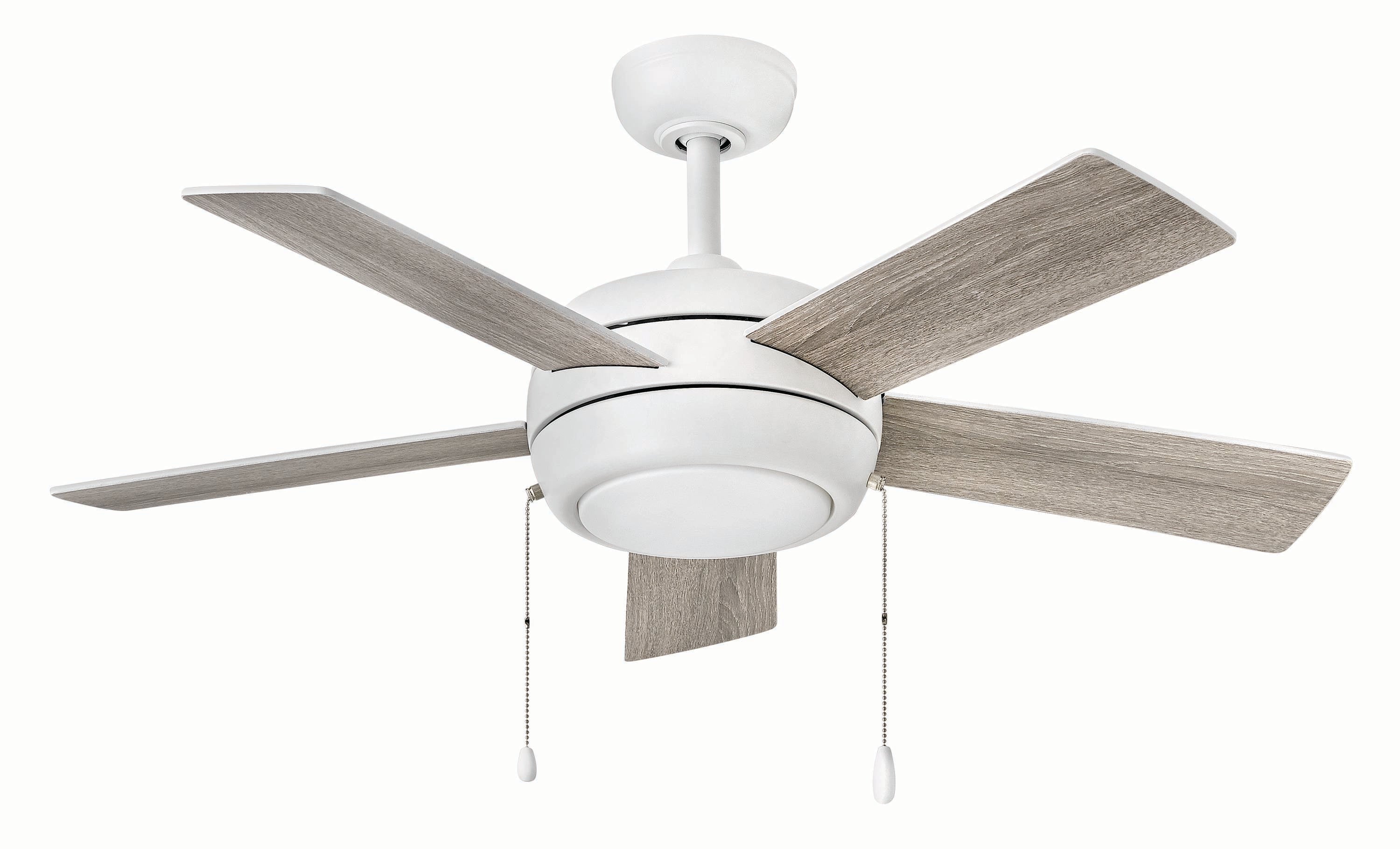 Hinkley Croft 42-in Chalk White with Chalk White, Weathered Wood Blades Integrated LED Indoor Smart Ceiling Fan with Light (5-Blade) 904042FCW-LIA Sansujyuku sansujyuku.com