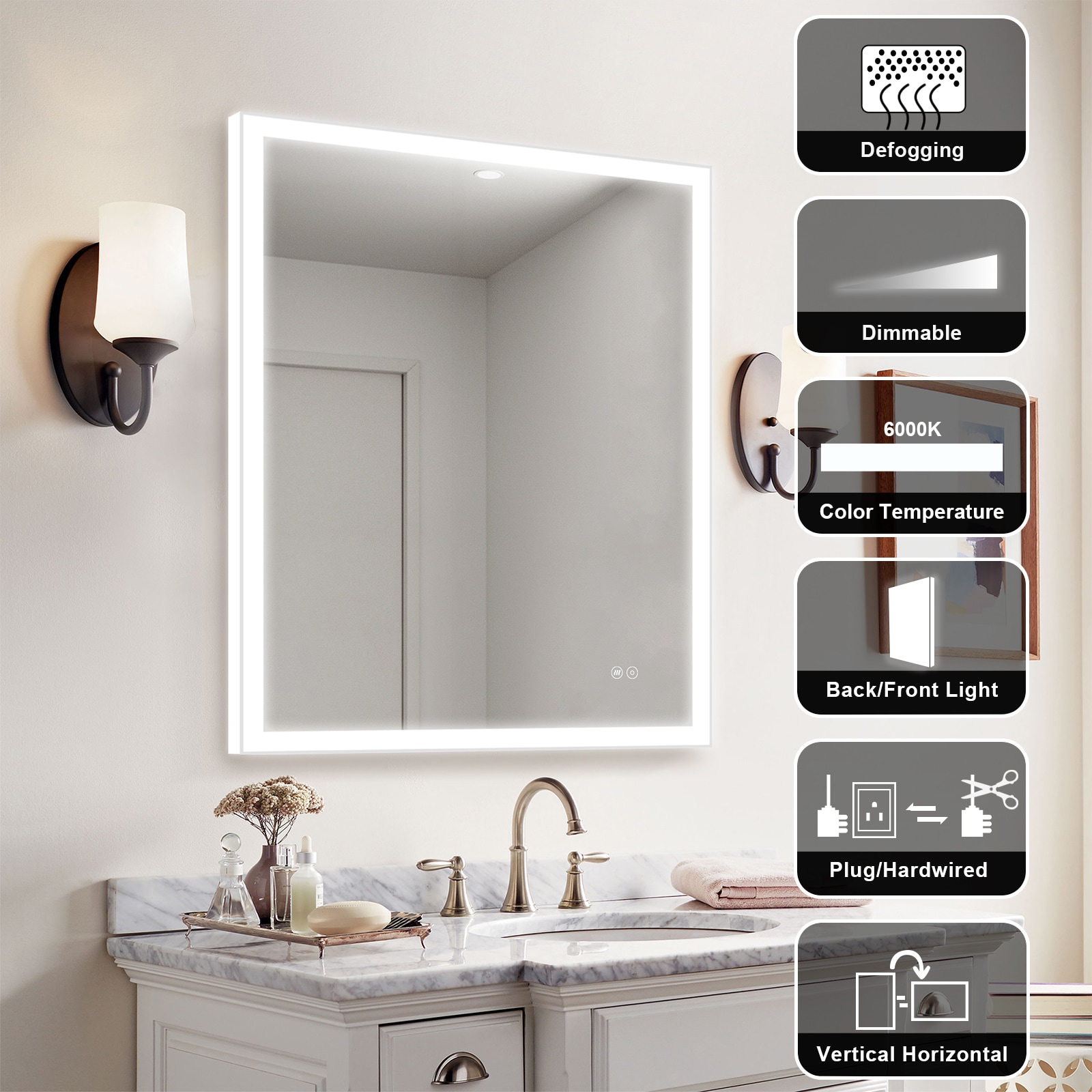 Forclover MRE-7GX2836 Framed-Bath-Mirrors - View #8