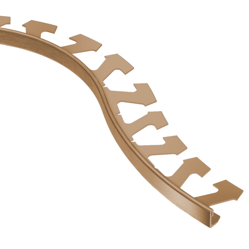 Schluter Systems R/A100AKGB Schiene-Radius 0.375-in W x 98.5-in L Brushed Copper Anodized Aluminum Aluminum L-angle Tile Edge Trim