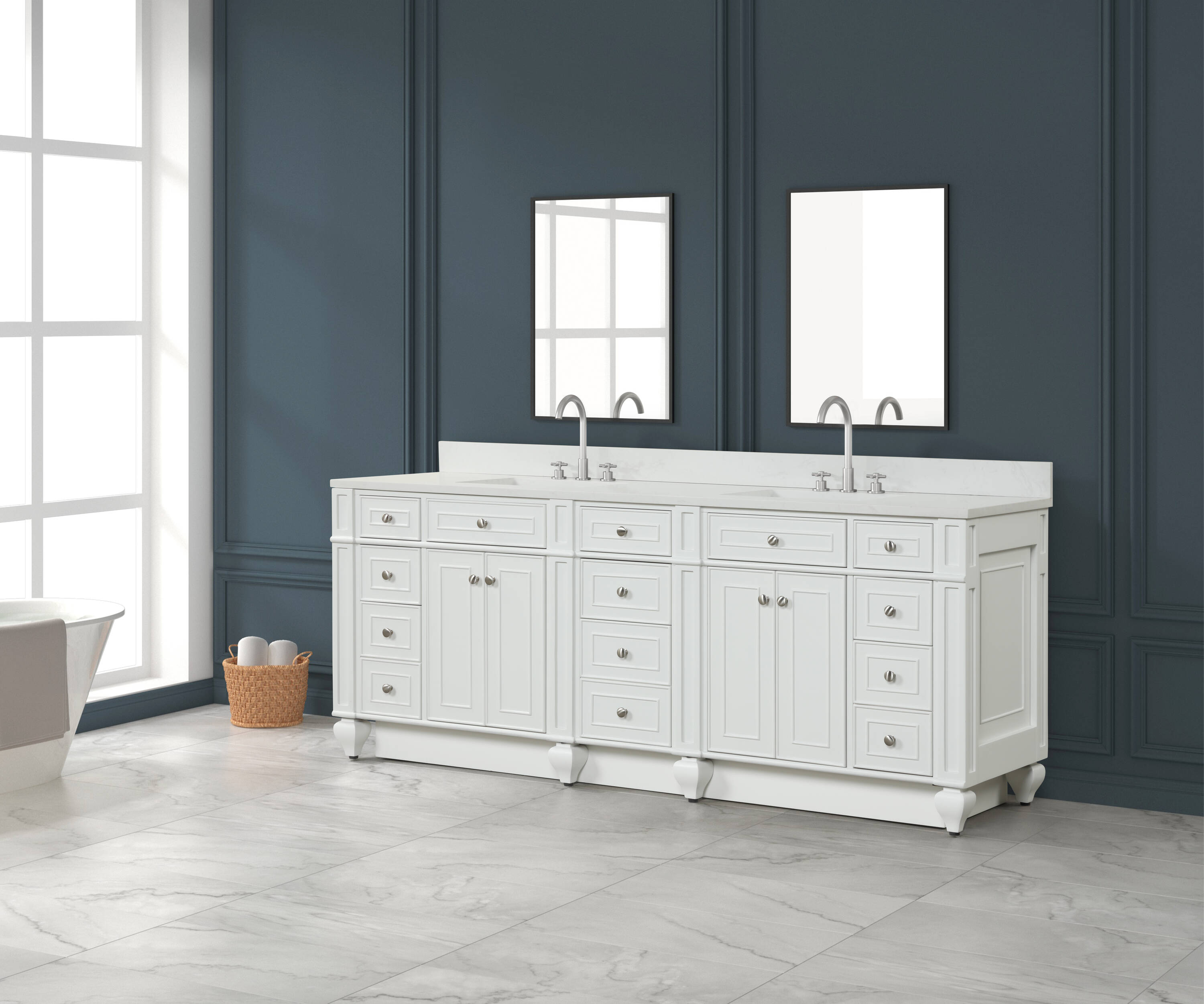 Design Element WN-84-W Bath-Vanity-Combo - View #3