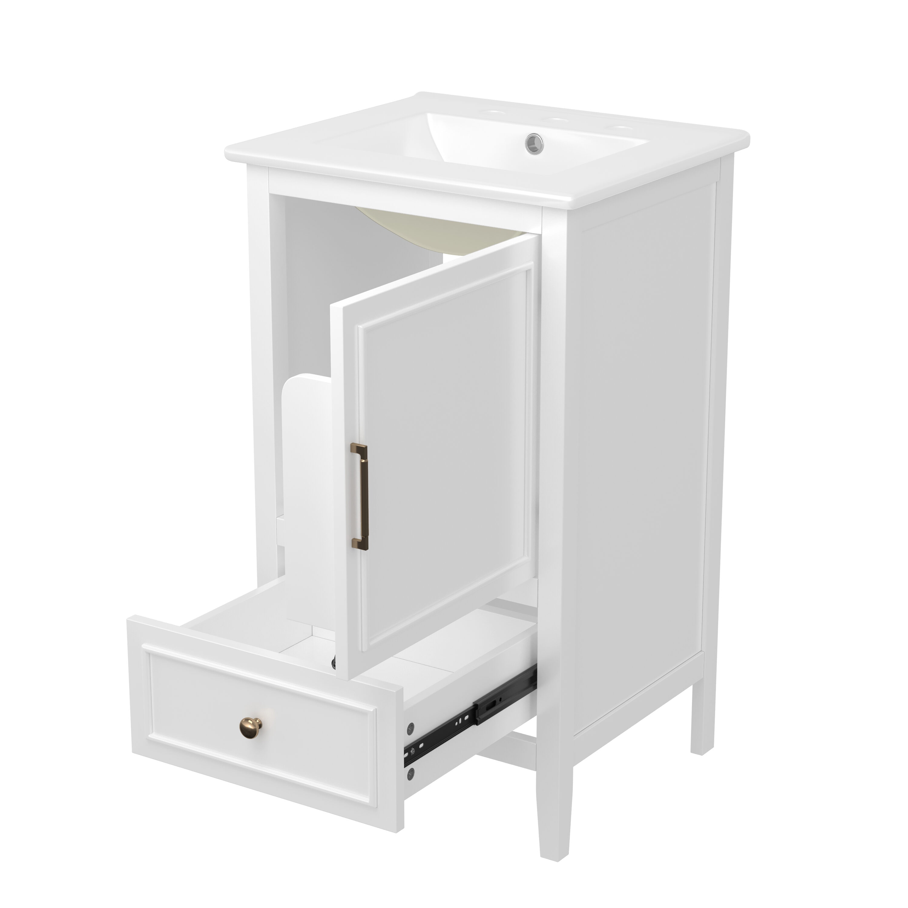 Hrinhom BA30-WHITE Bath-Vanity-Combo - View #3