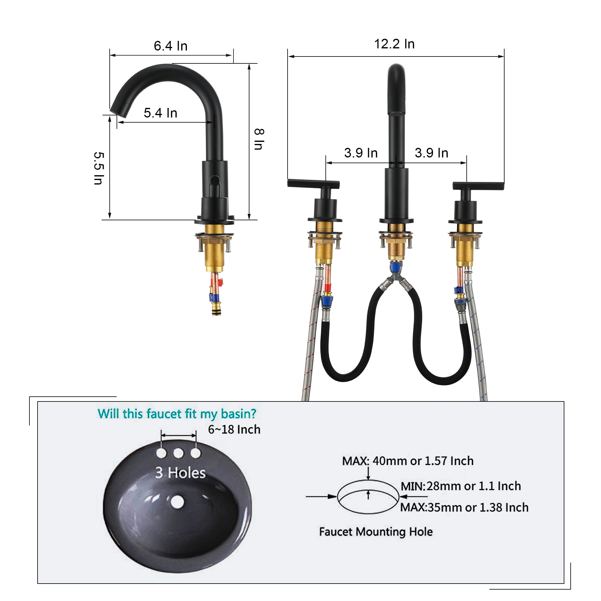 Boyel Living SMD-1515B Lavatory-Faucets - View #2
