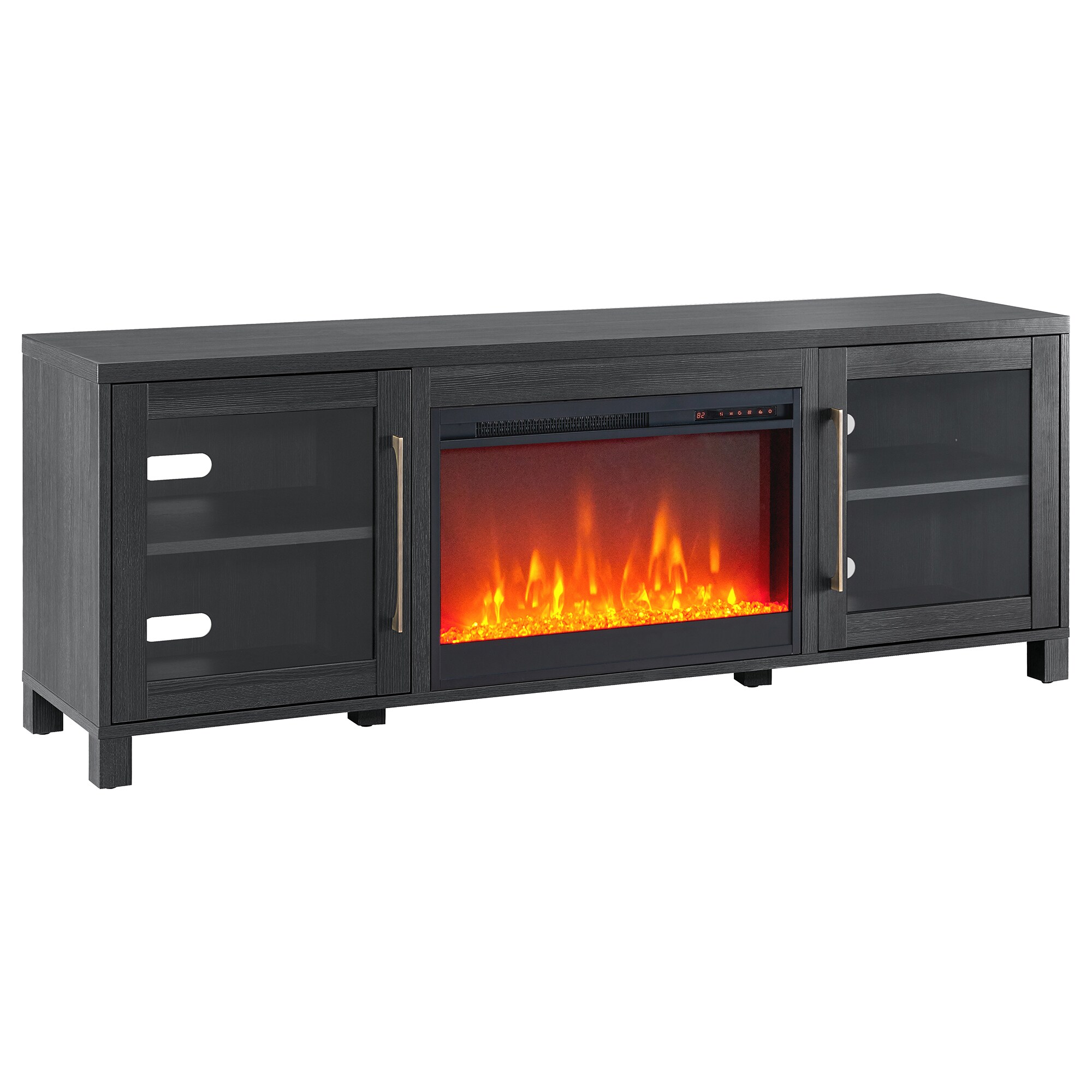 Hailey Home TV1479 Quincy Transitional Charcoal Gray Tv Stand (Accommodates TVs more than 70-in)