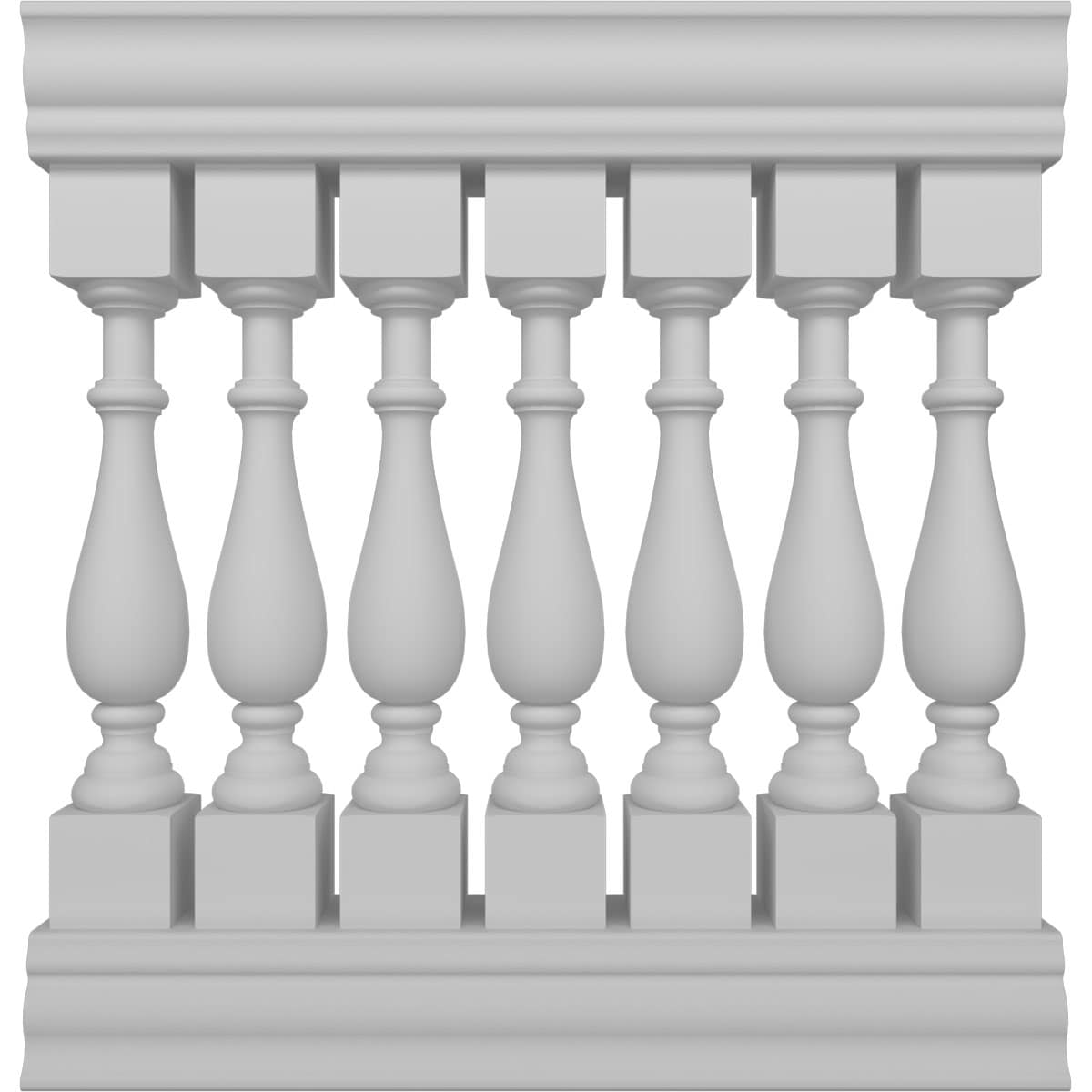 Ekena Millwork BALK41X036TRN FiberThane 3-Feet x 41-Inches Traditional Fiberglass Deck Rail Kit