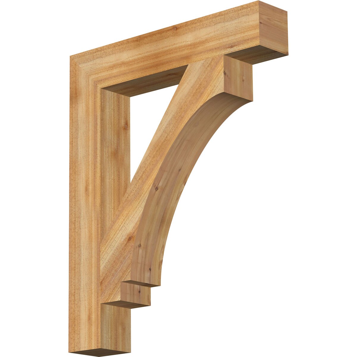 Ekena Millwork BKT06X34X42IMP05RWR Imperial Block Rough Sawn 6-in x 34-in x 42-in Western red cedar Brown Wood Standard bracket