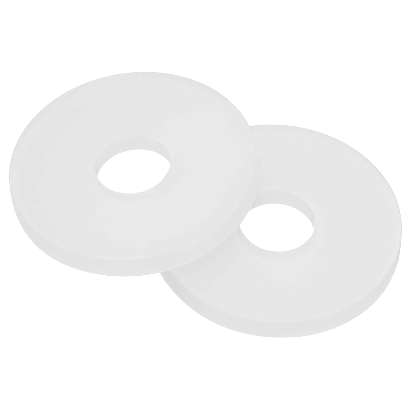 Unique Bargains Nylon Flat Washers M6 x 6mm ID x 20pcsmm OD Round Flat Plain Washer Plastic Gasket Fastener for Household Faucet Pipe Water Hose White 50pcs #S26080601UX0047