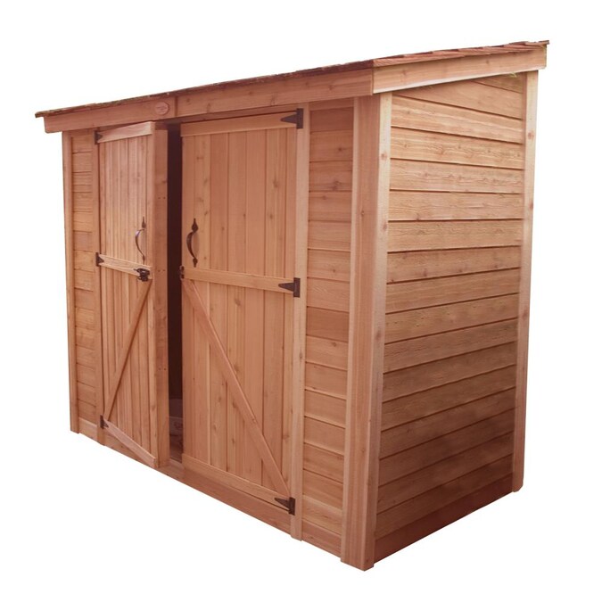4 Ft Lean To Cedar Wood Storage Shed, Outdoor Living Today Sheds